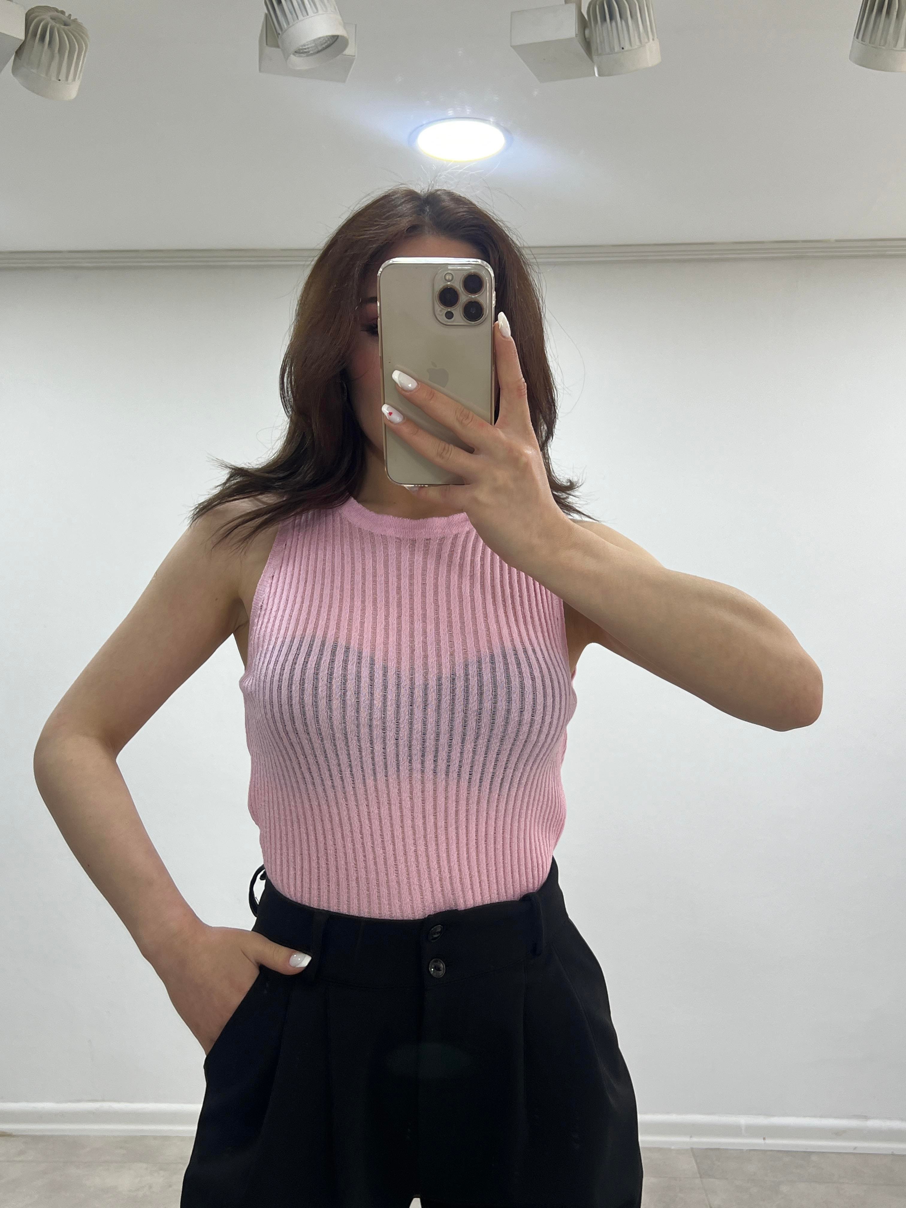 PEMBE MERSERİZE ATLET