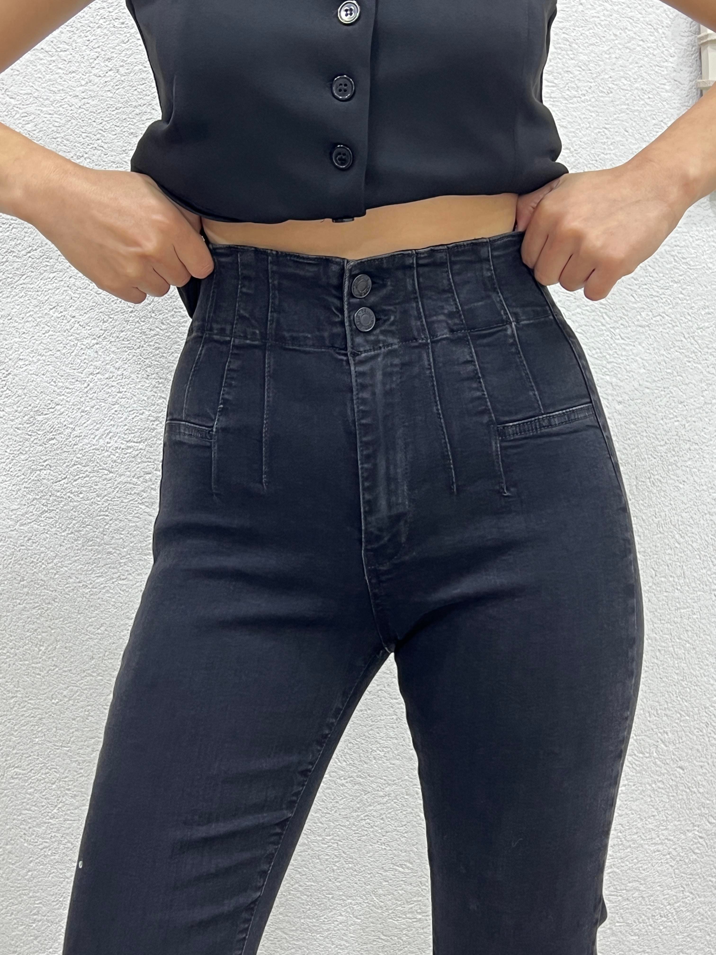 PENSLİ YUMUŞAK LİKRALI BORU PAÇA JEAN ANTRASİT
