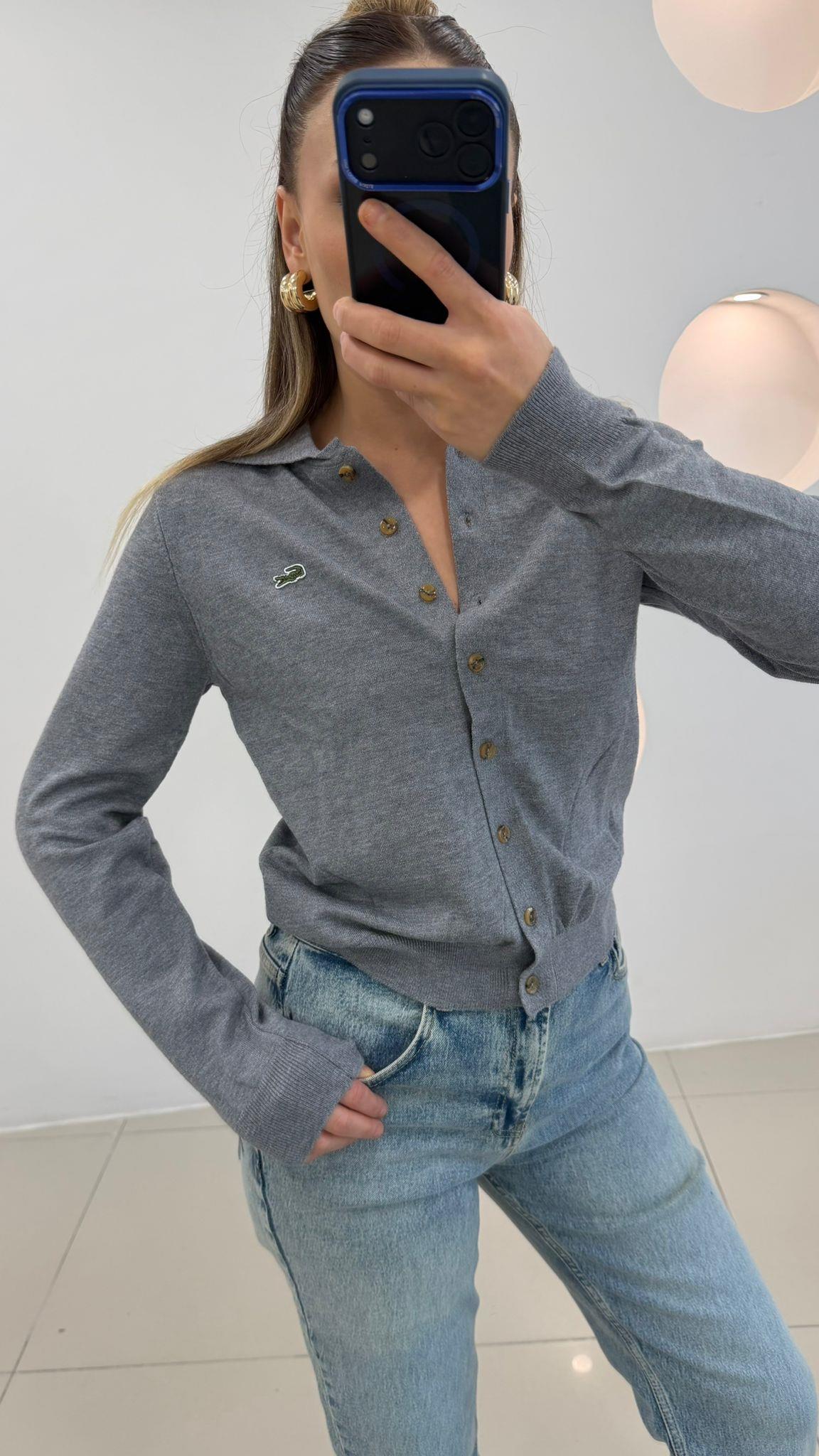 PREMİUM SERİ DÜĞMELİ YAKALI  HIRKA GRİ