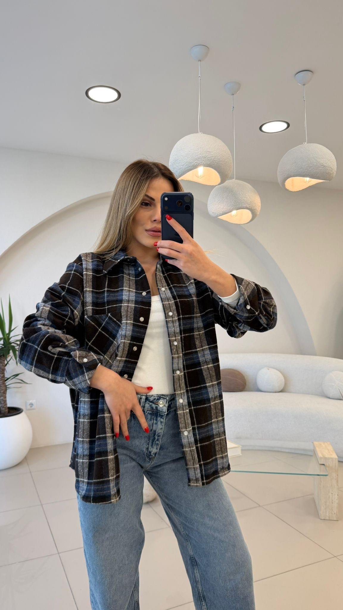 PREMİUM SERİ EKOSE GÖMLEK  LACİ