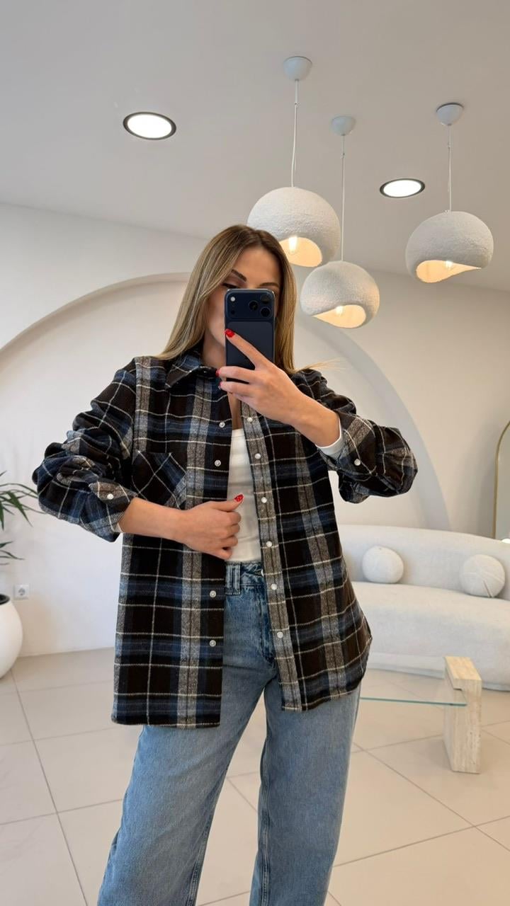 PREMİUM SERİ EKOSE GÖMLEK  LACİ