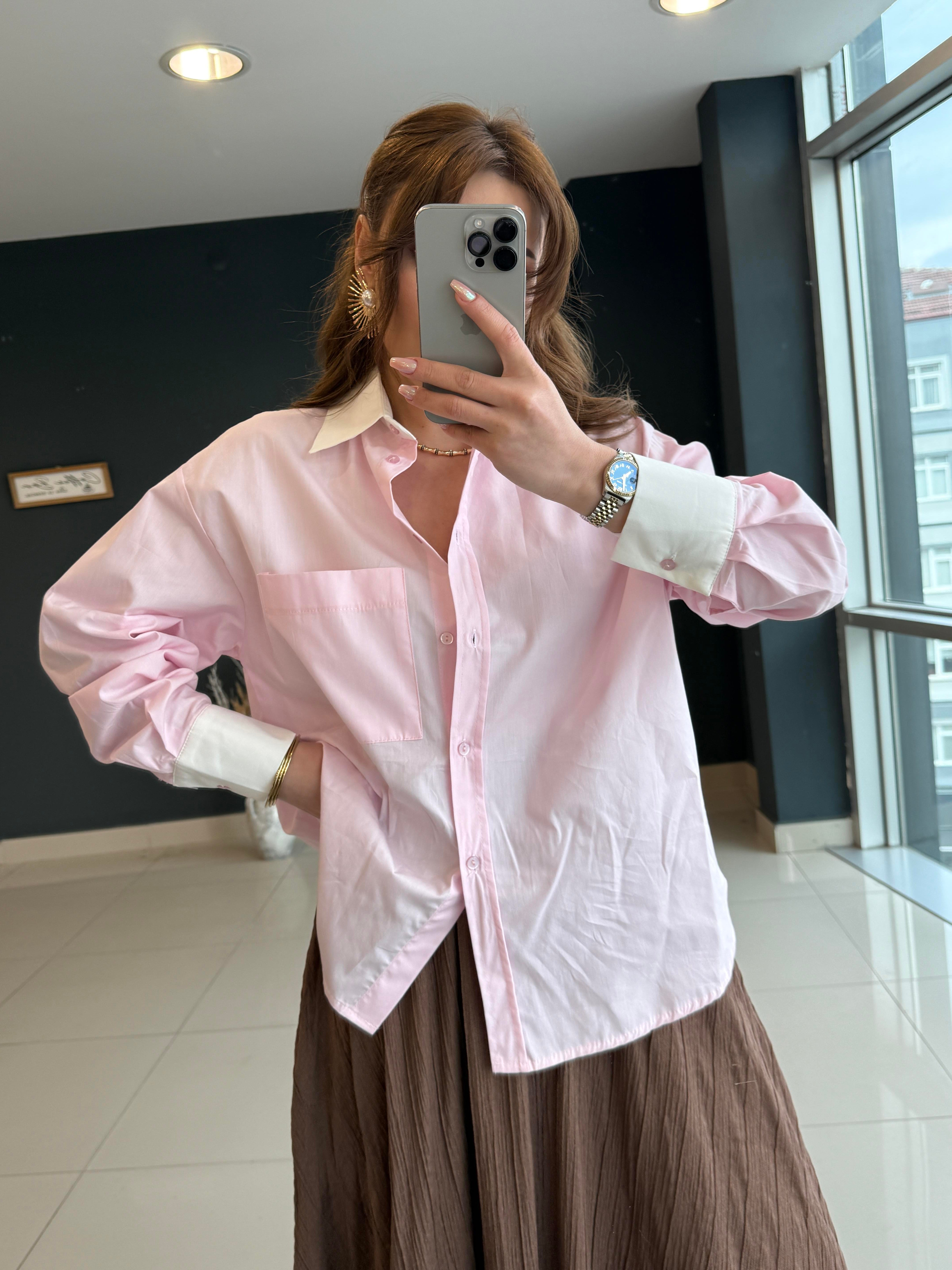 PREMİUM SERİ POPLİN GÖMLEK PEMBE
