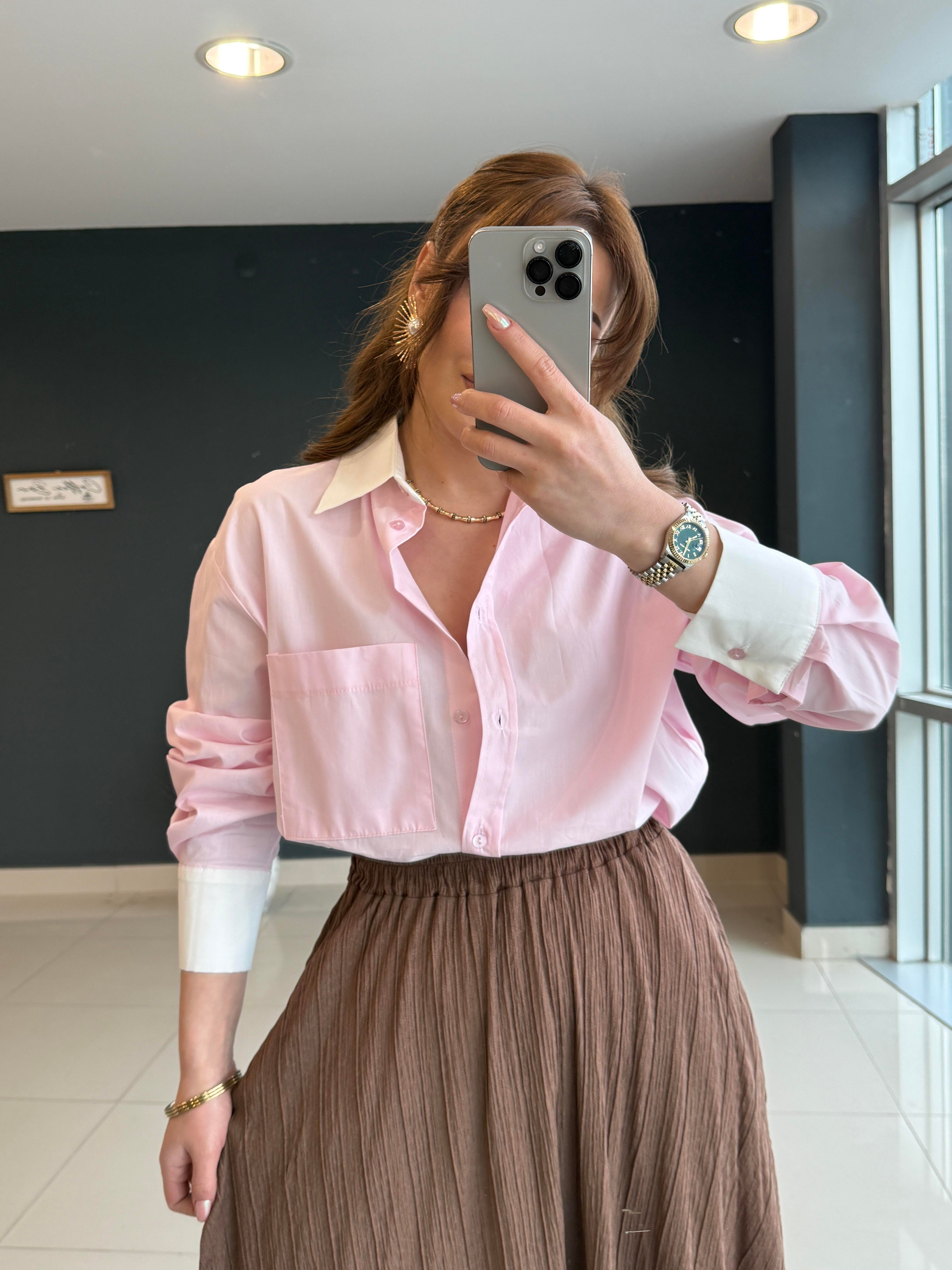 PREMİUM SERİ POPLİN GÖMLEK PEMBE