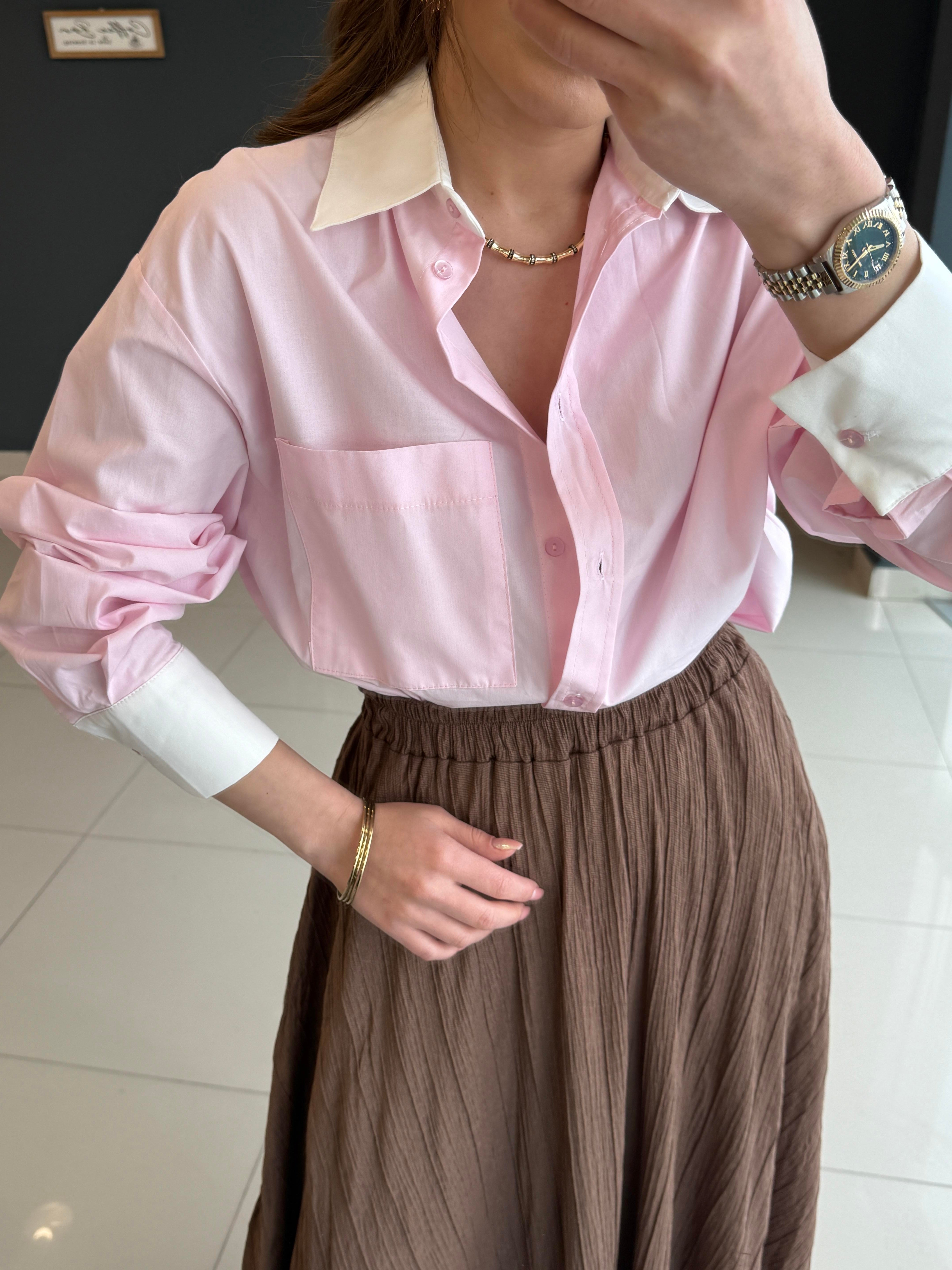 PREMİUM SERİ POPLİN GÖMLEK PEMBE