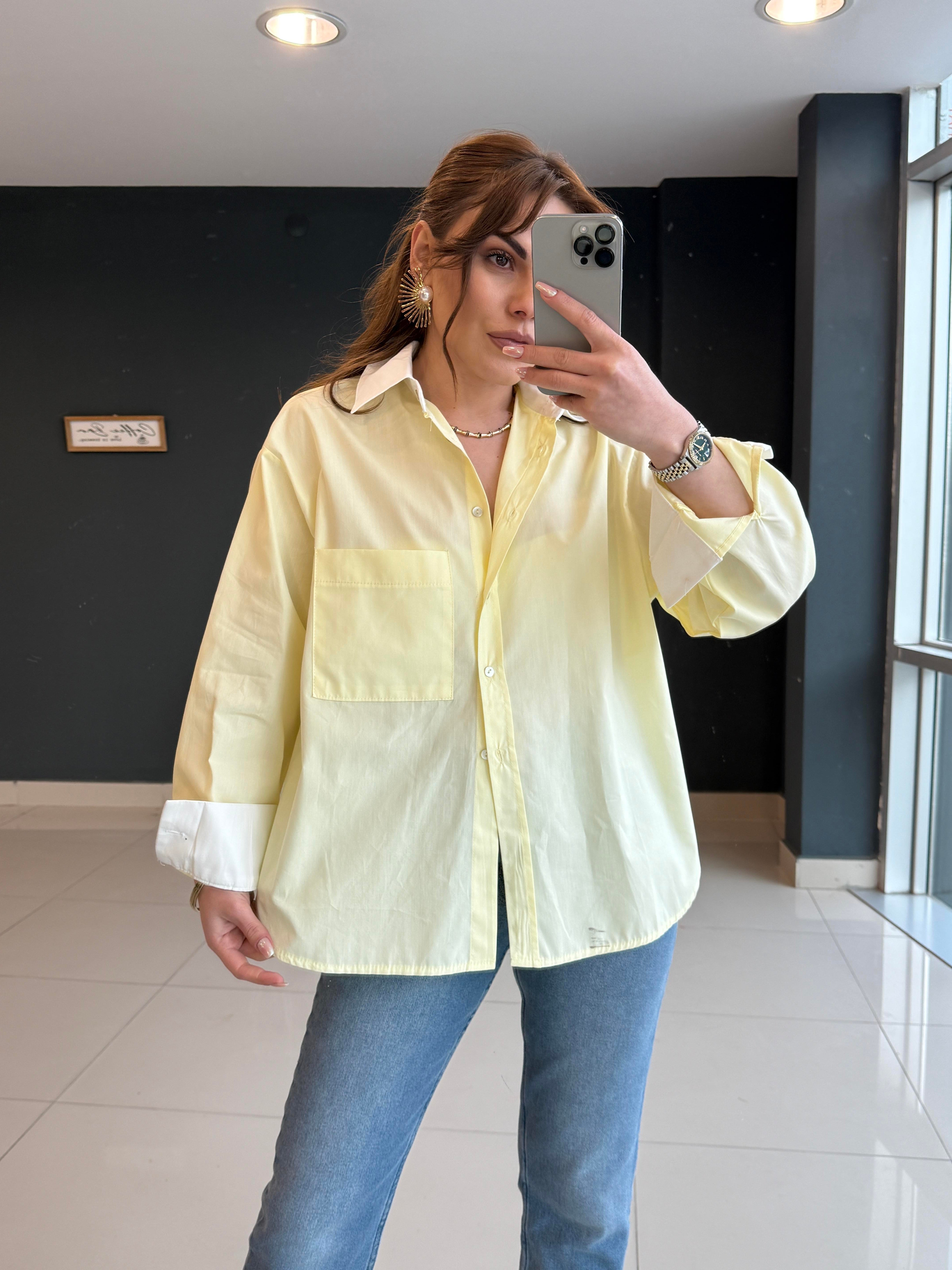PREMİUM SERİ POPLİN GÖMLEK SARI