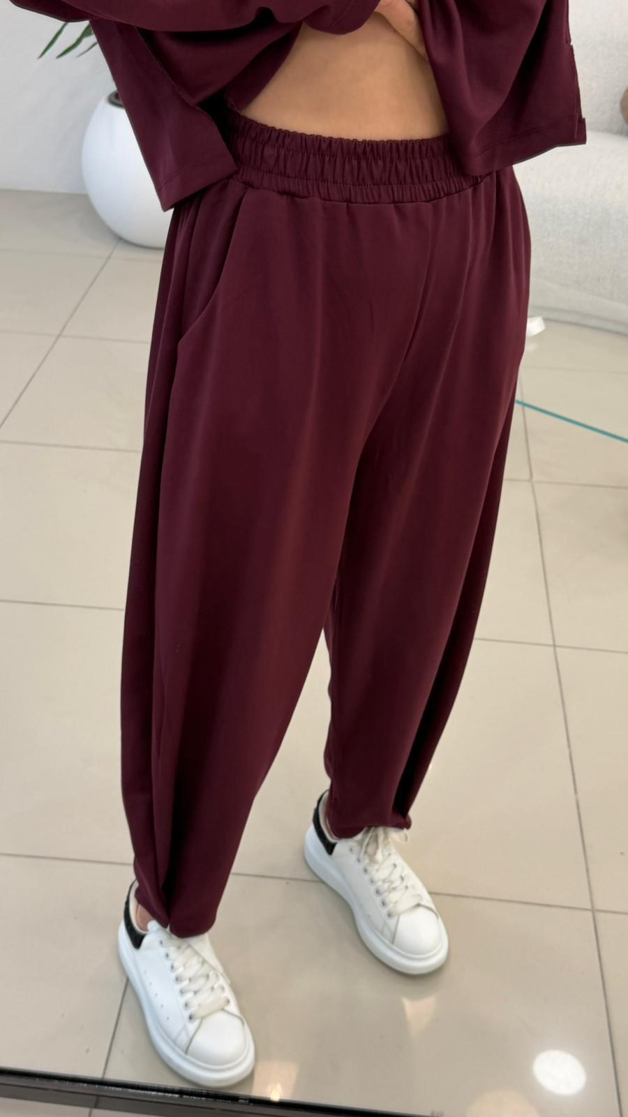 PREMİUM SERİ ŞALVARLI EŞOFMAN TAKIM BORDO