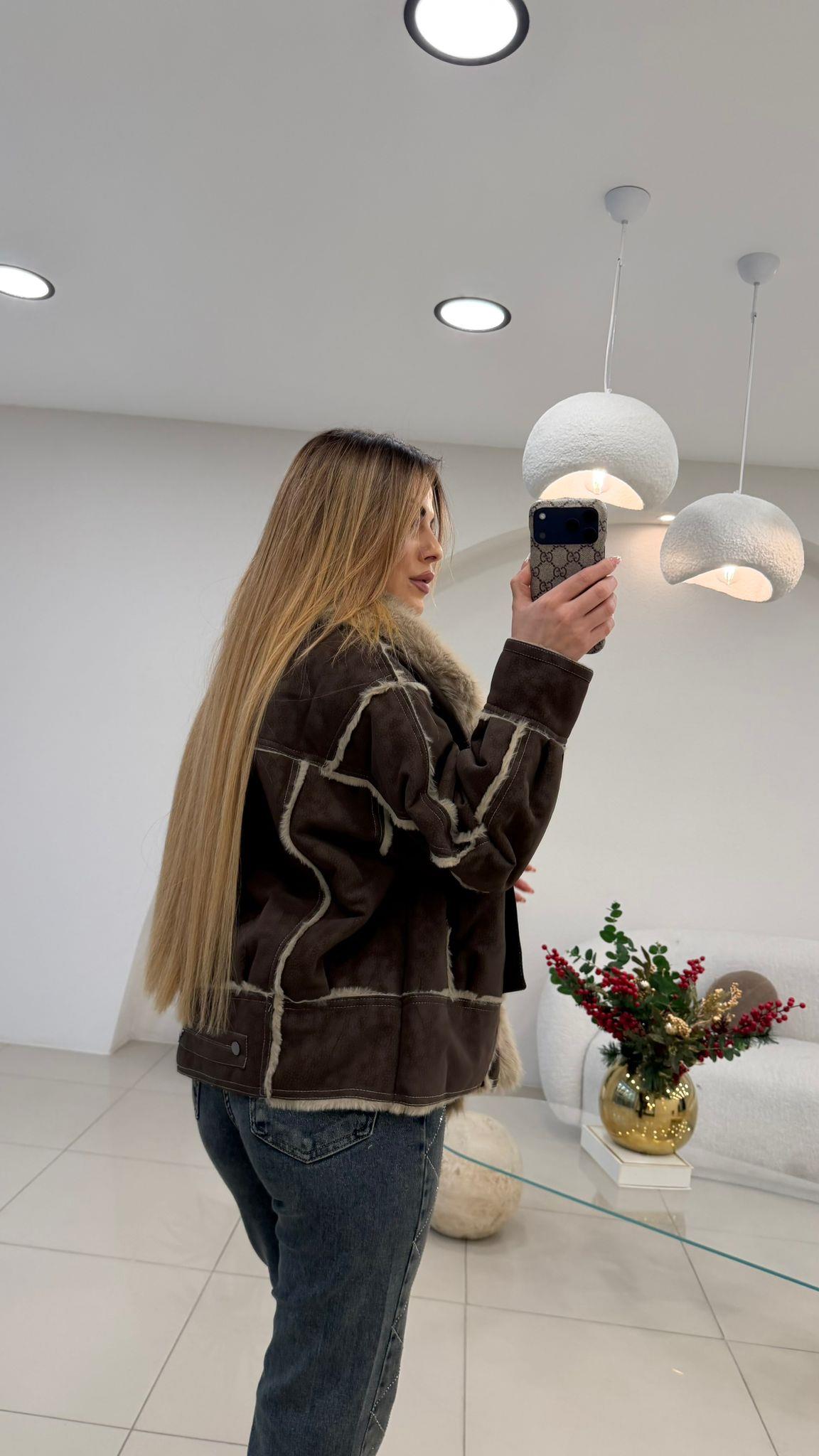 PREMİUM SERİ SÜET KÜRKLÜ MONT