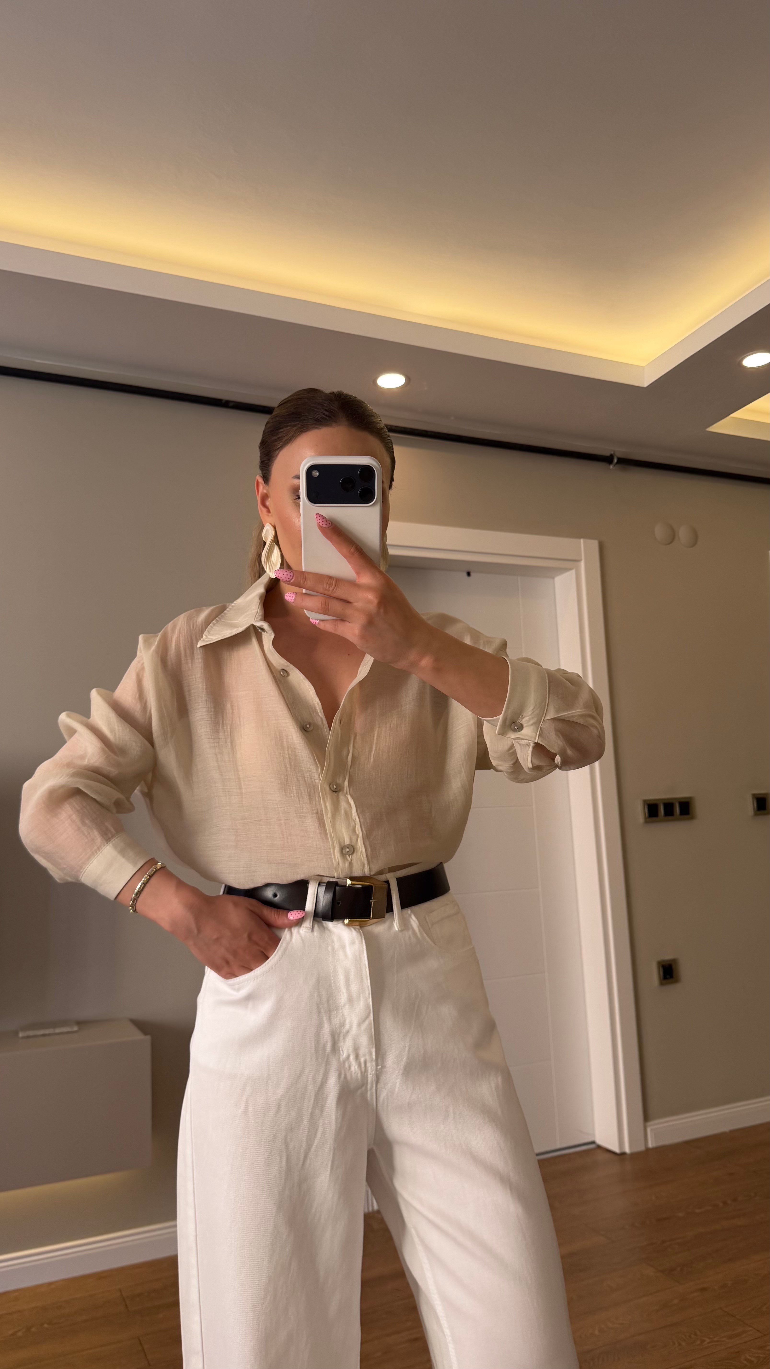 RAHAT KESİM TÜL GÖMLEK TAŞ