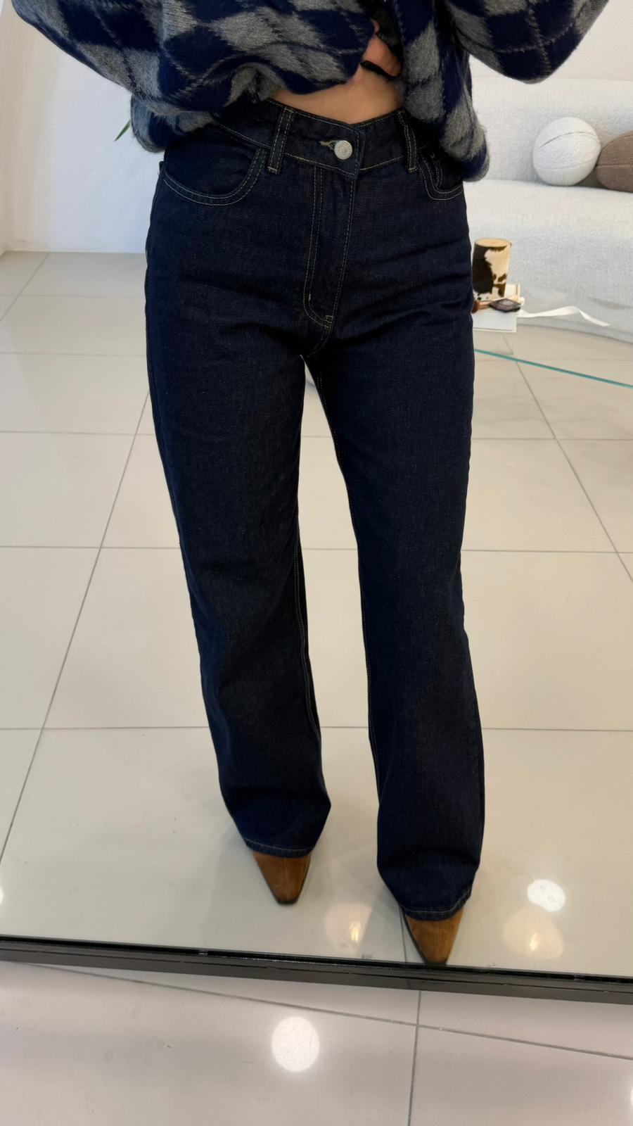 RİNS LACİVERT  BOL PAÇA JEAN 