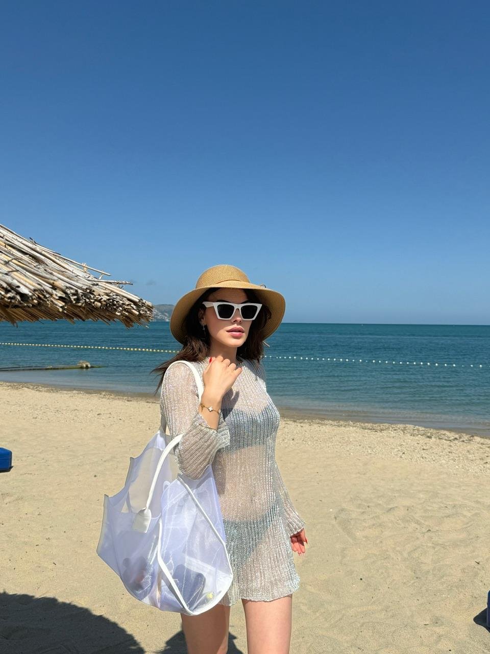 SİLVER KISA SİMLİ PLAJ ELBİSESİ