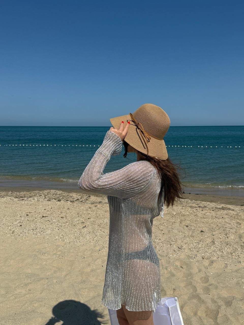 SİLVER KISA SİMLİ PLAJ ELBİSESİ