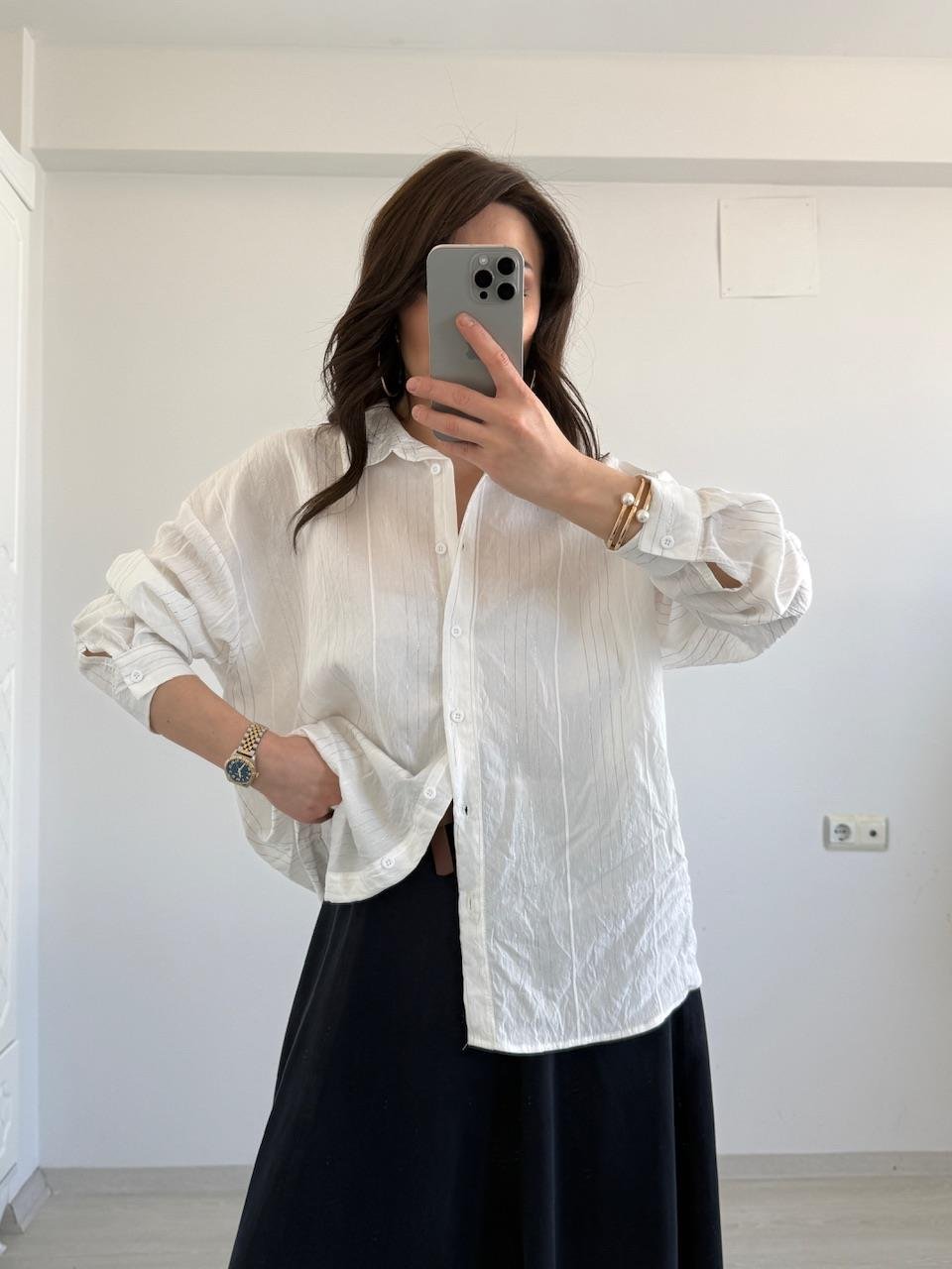 SİM DETAYLI GÖMLEK