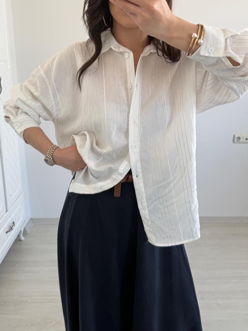 SİM DETAYLI GÖMLEK