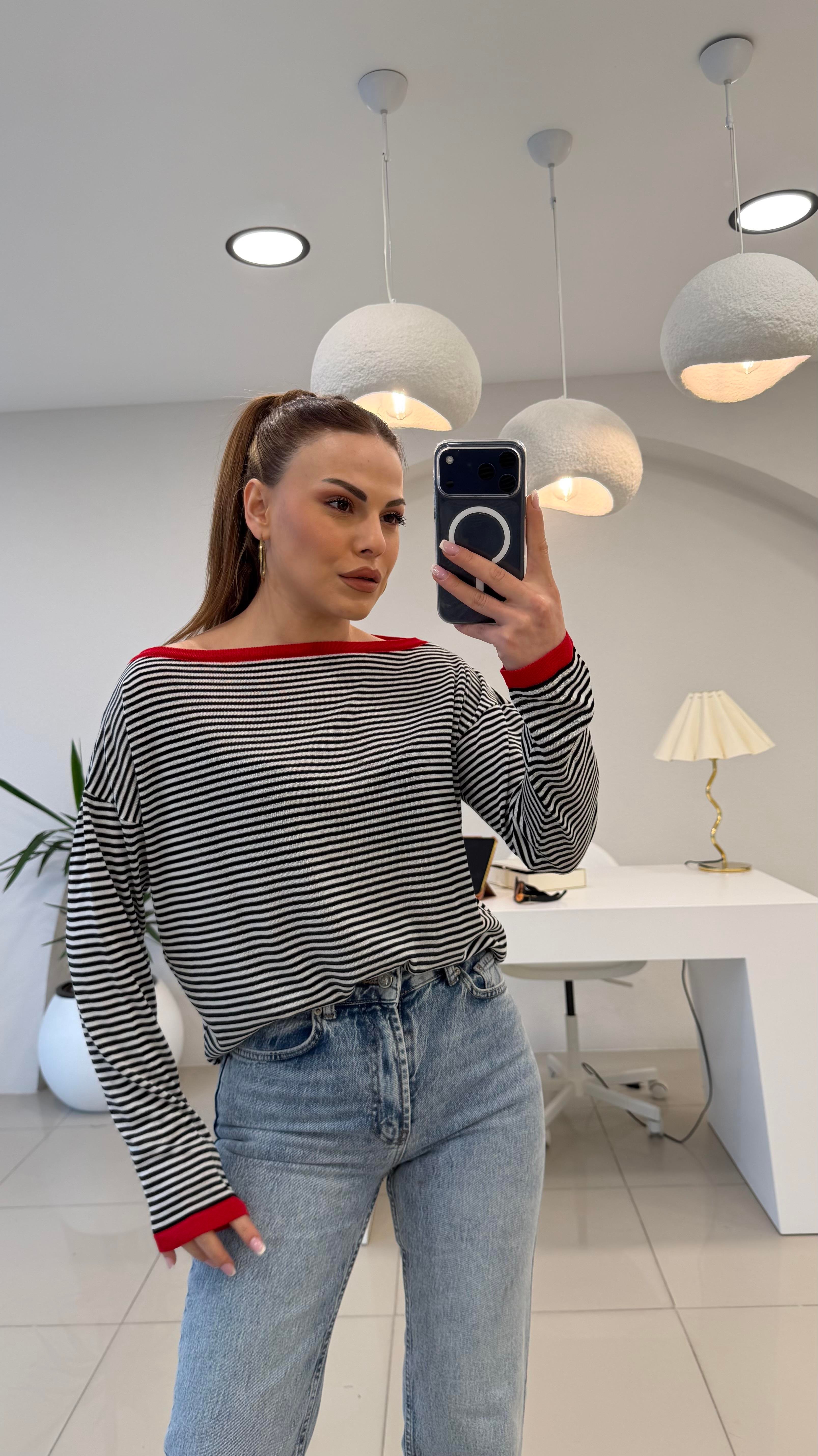 SİYAH ÇİZGİLİ MERSERİZE TRİKO 