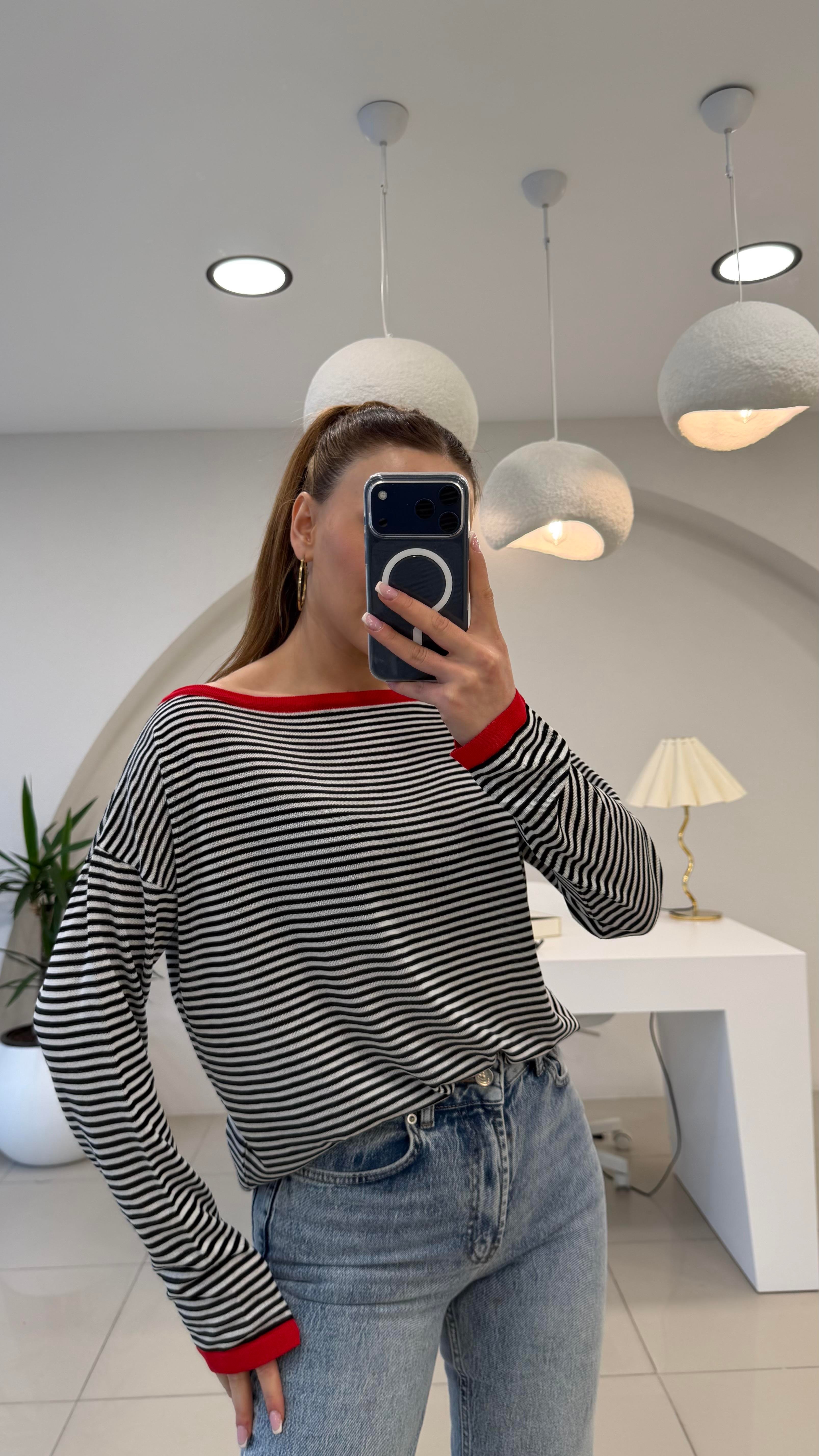 SİYAH ÇİZGİLİ MERSERİZE TRİKO 