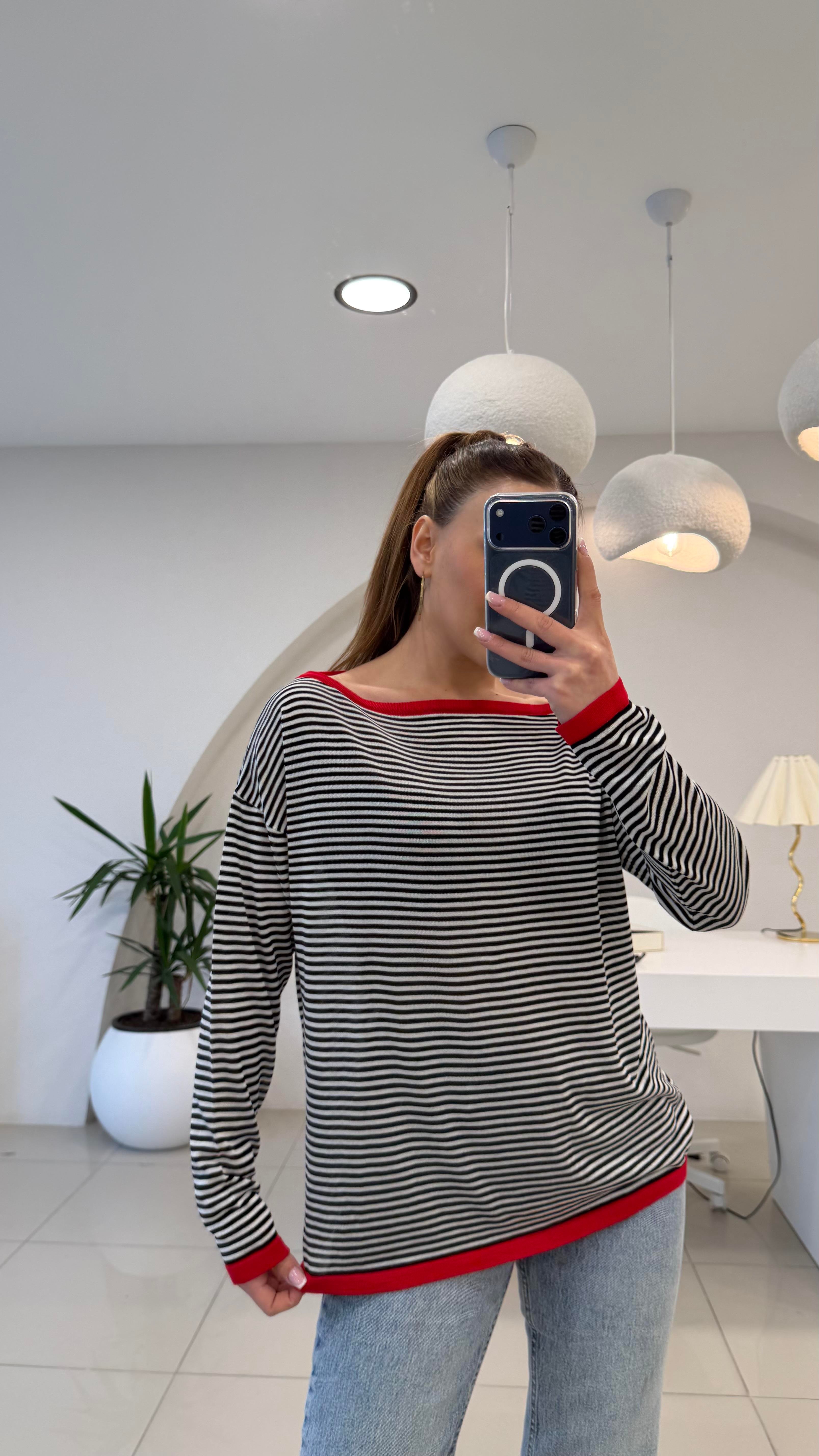 SİYAH ÇİZGİLİ MERSERİZE TRİKO 