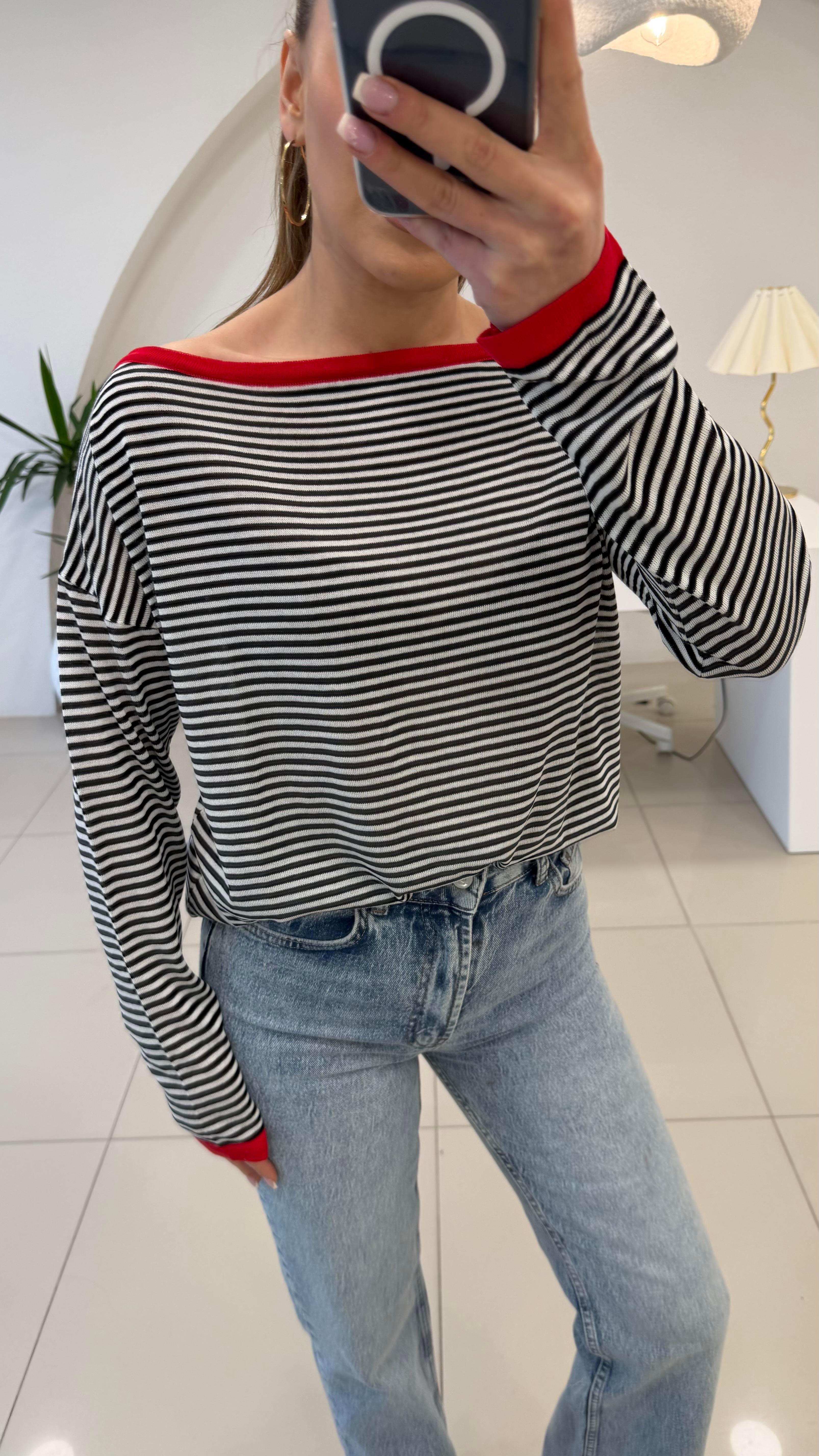 SİYAH ÇİZGİLİ MERSERİZE TRİKO 