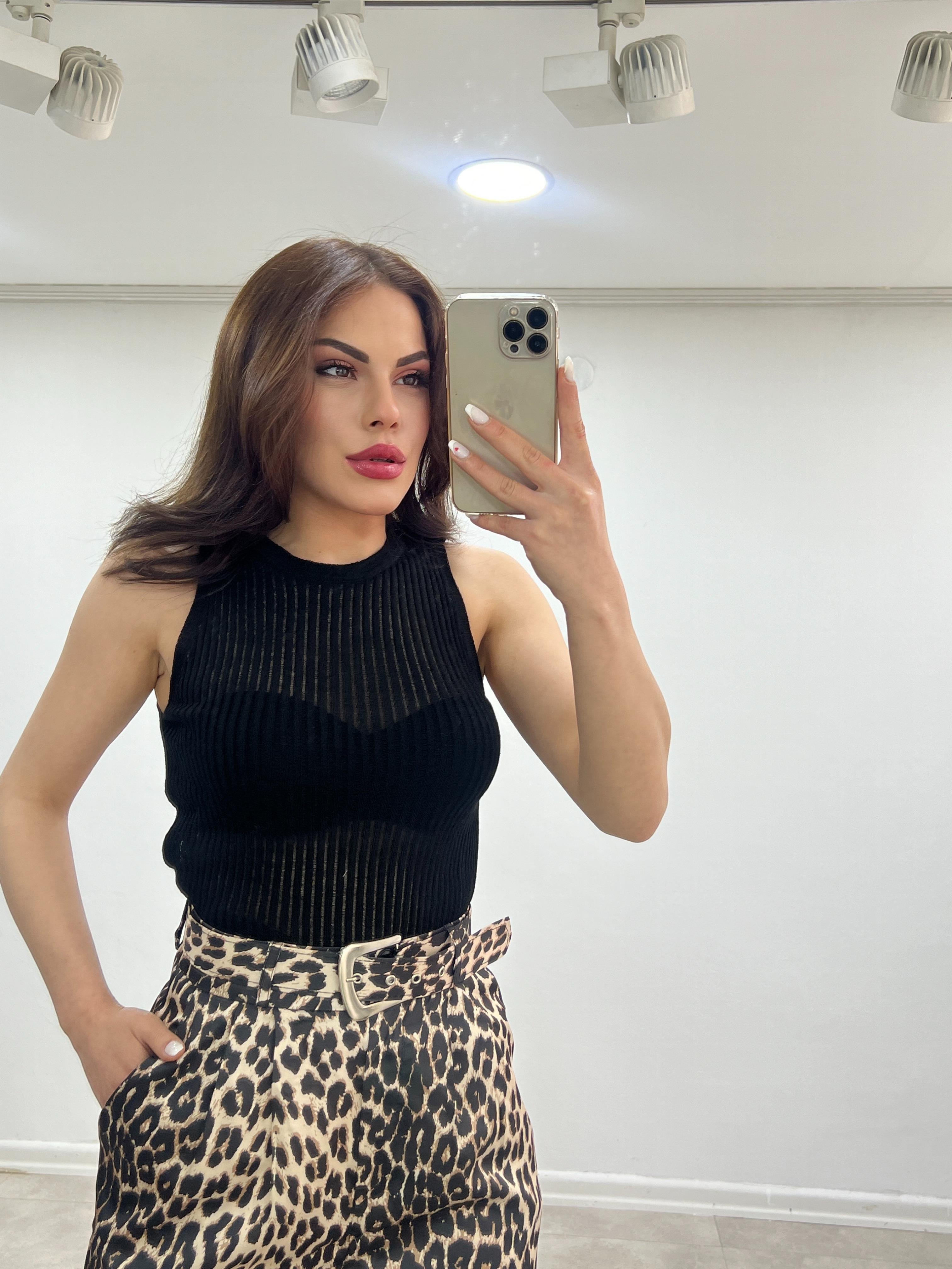 SİYAH MERSERİZE ATLET