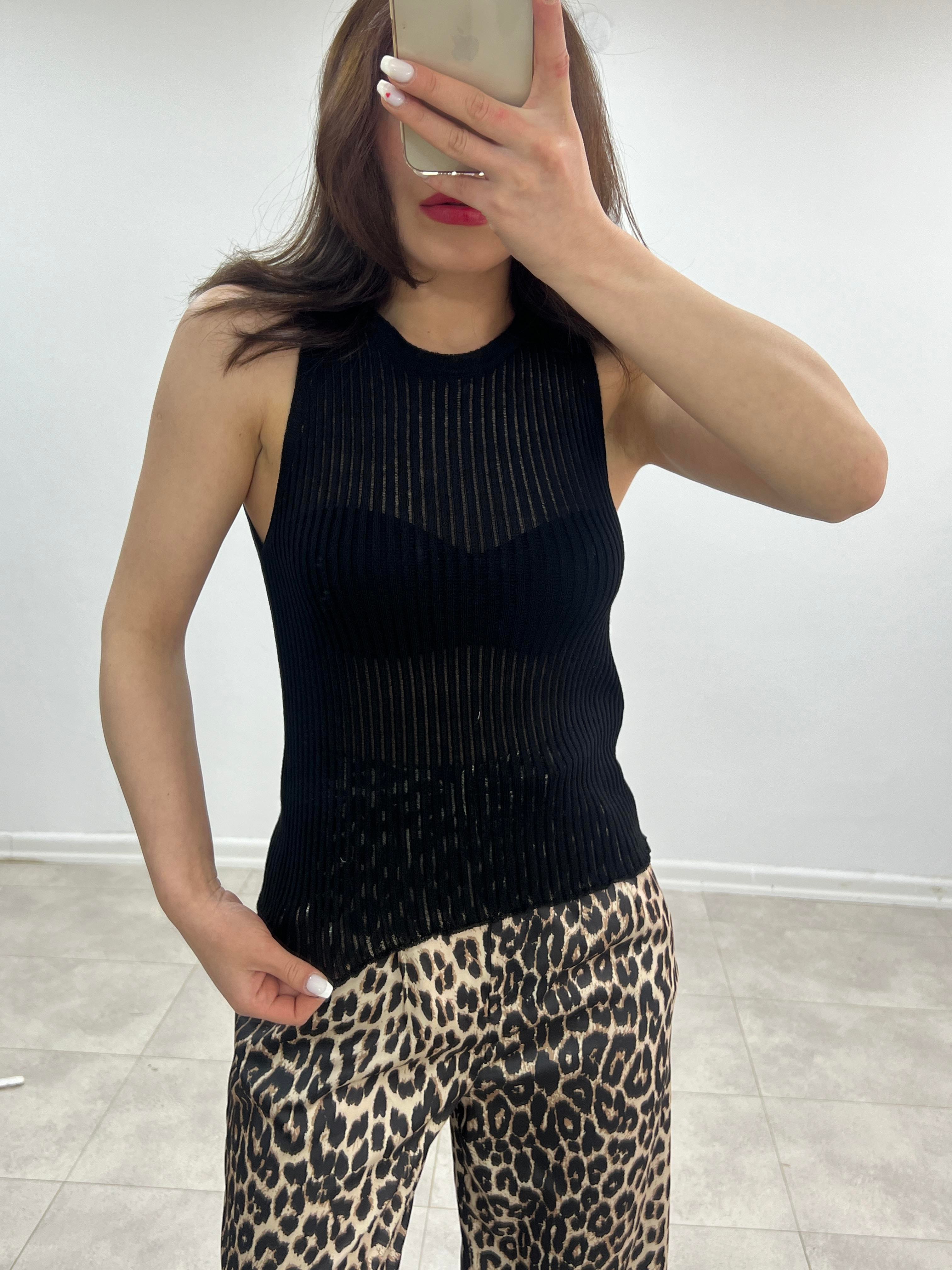 SİYAH MERSERİZE ATLET