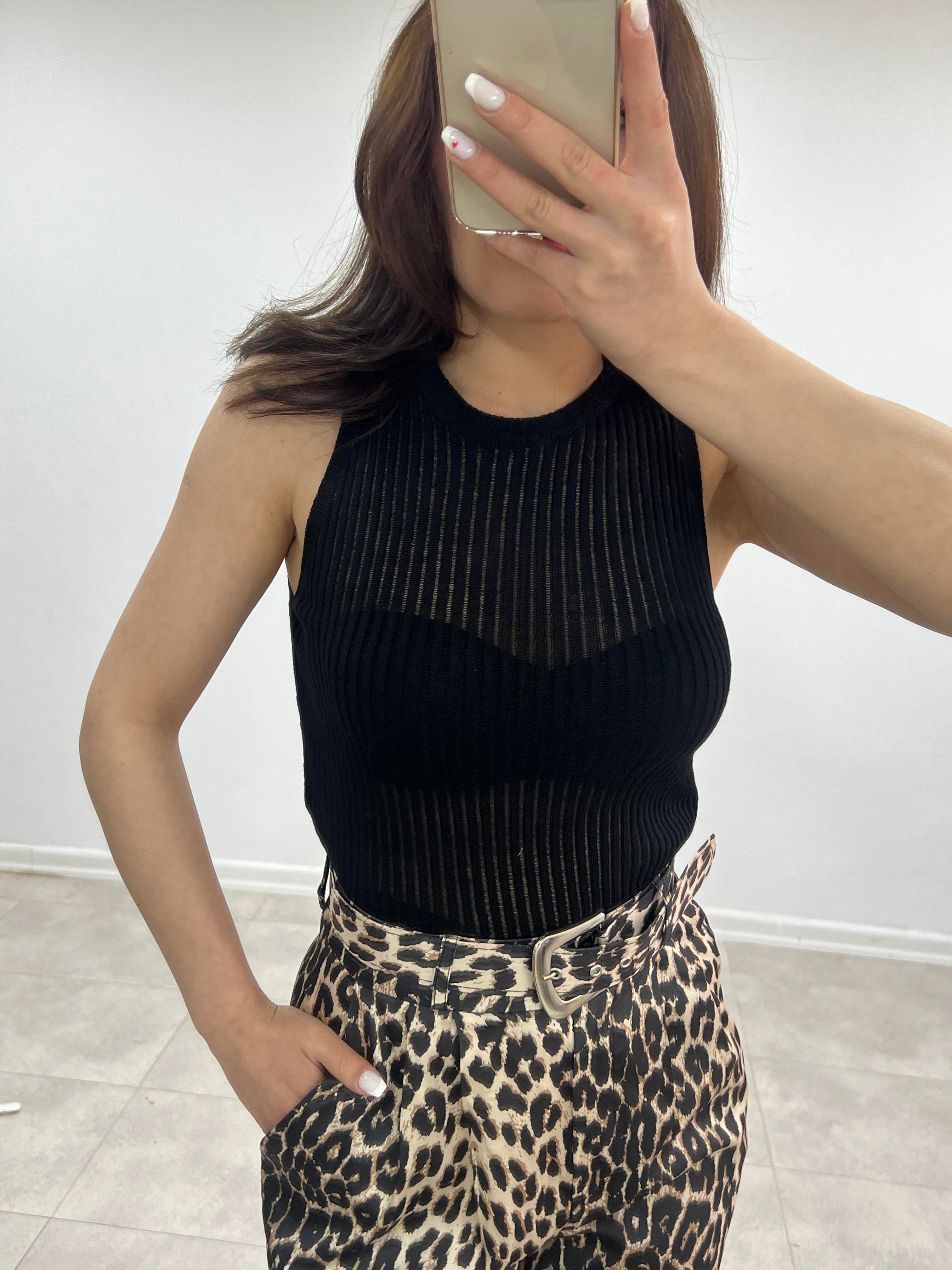 SİYAH MERSERİZE ATLET