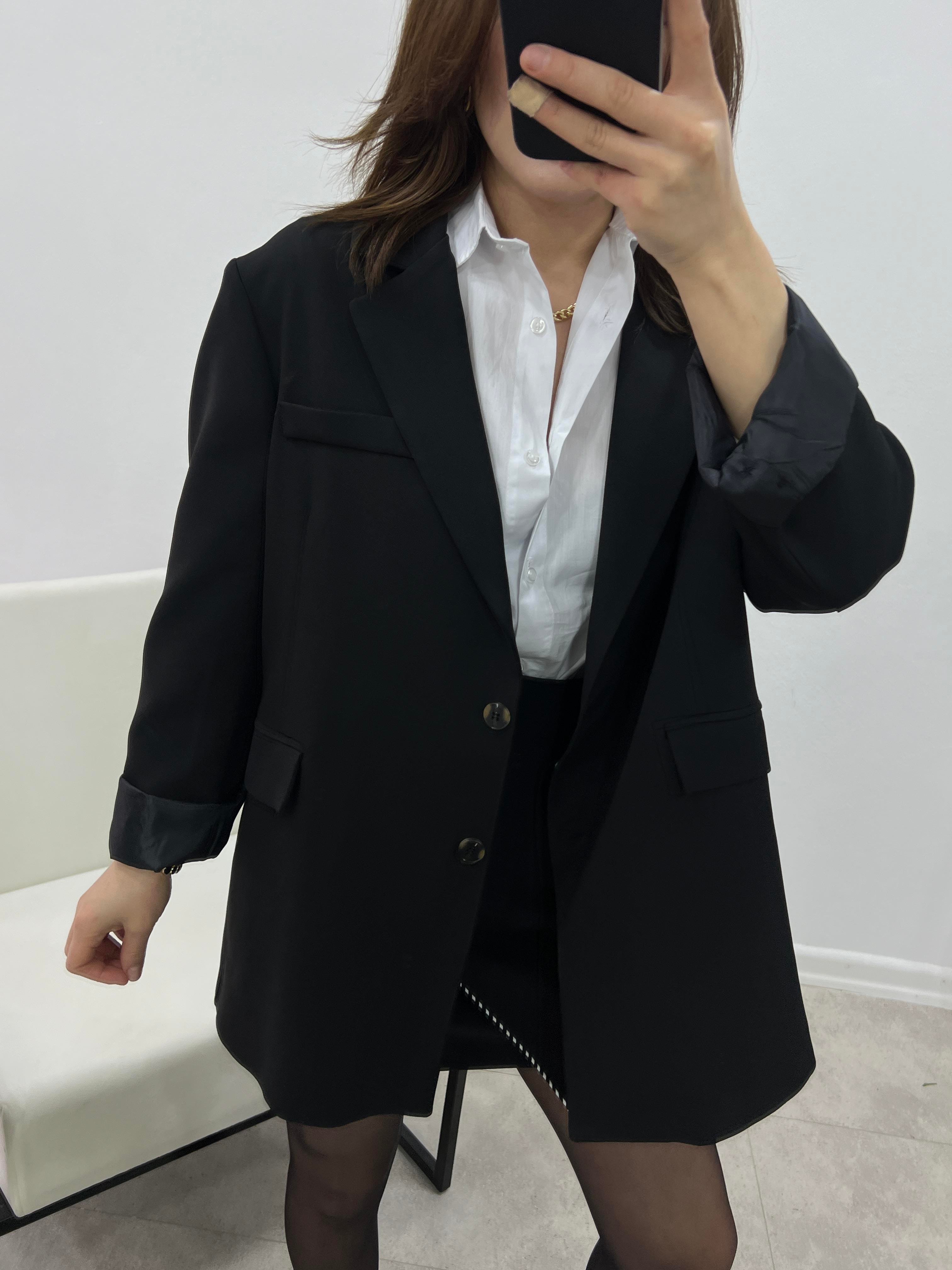 SİYAH OVERSİZE BLAZER CEKET