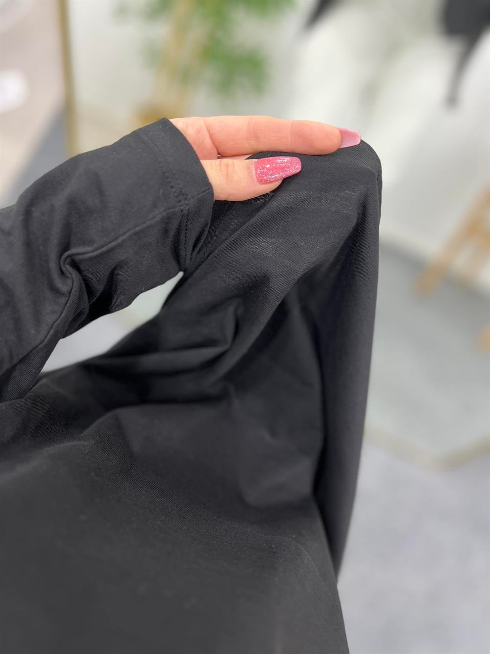 SİYAH UZUN KOLLU BASİC