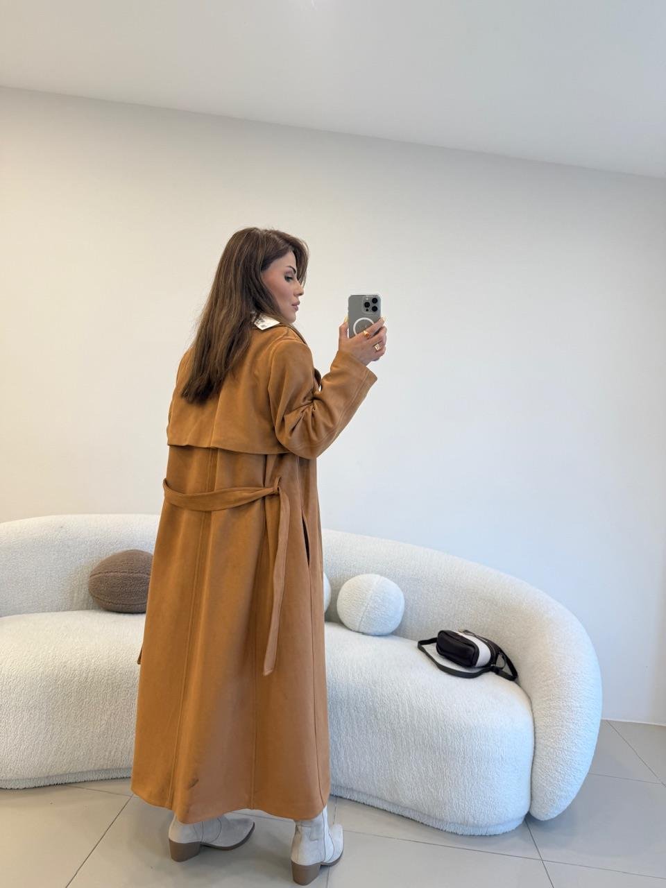 SÜET TREÇKOT CAMEL