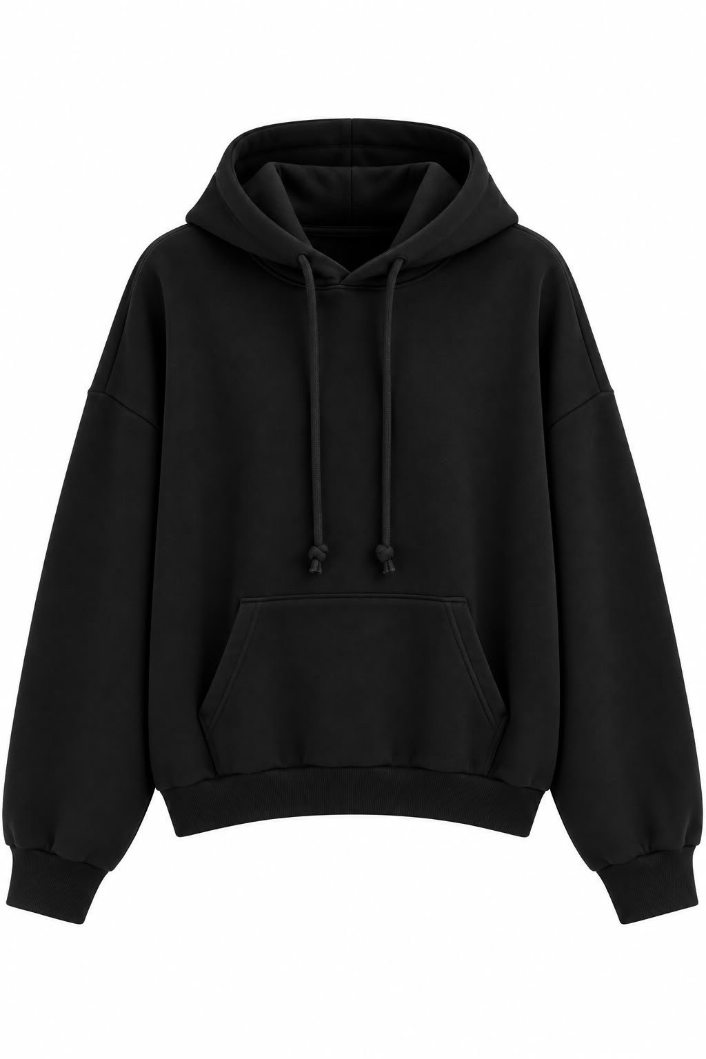 Taş İşlemeli Kanat Detaylı Kapüşonlu Sweatshırt Siyah