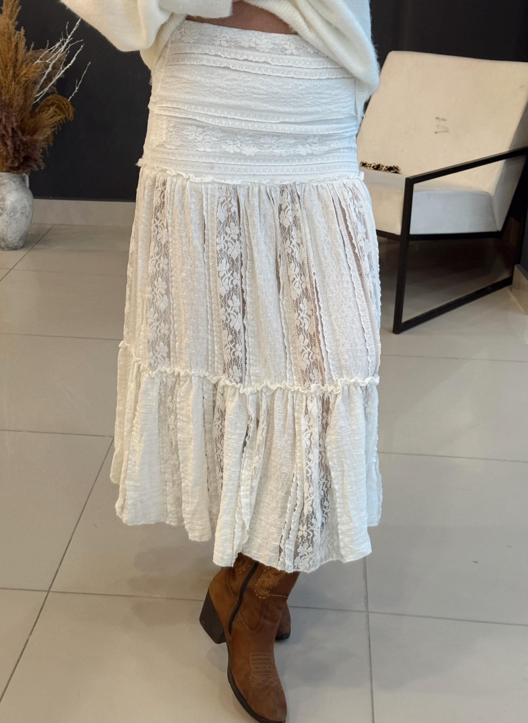 TASARIM DANTELLİ ETEK