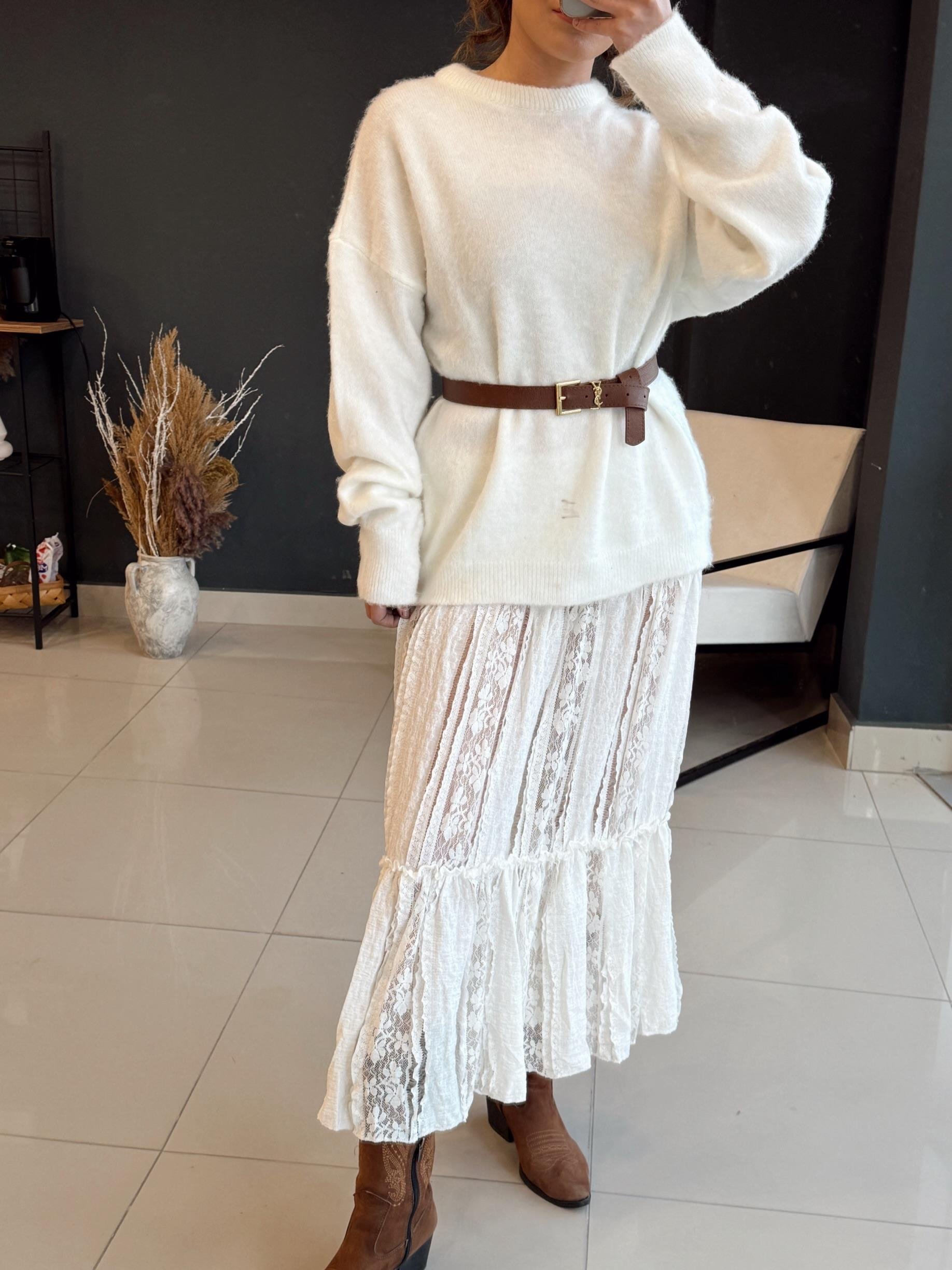 TASARIM DANTELLİ ETEK