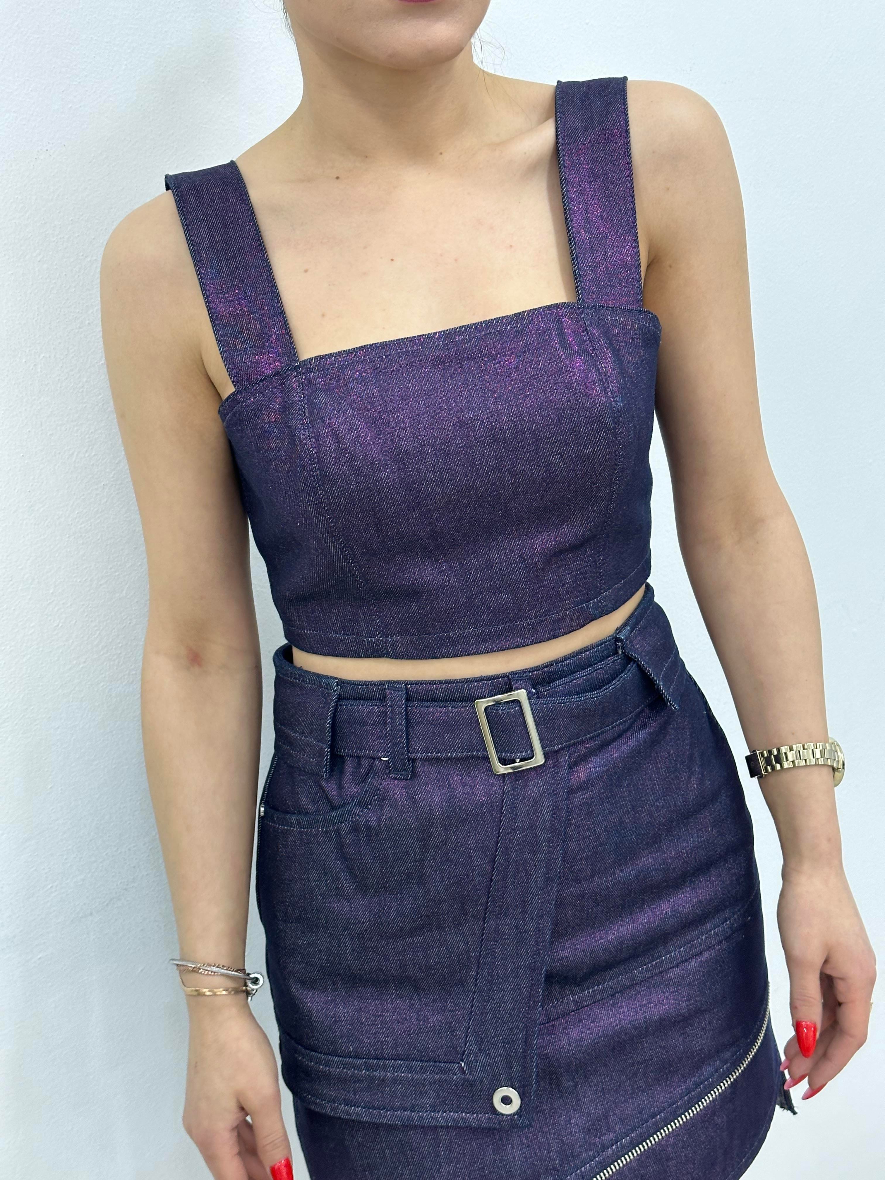 TASARIM KALIN ASKILI BÜSTİYER MOR SİMLİ 