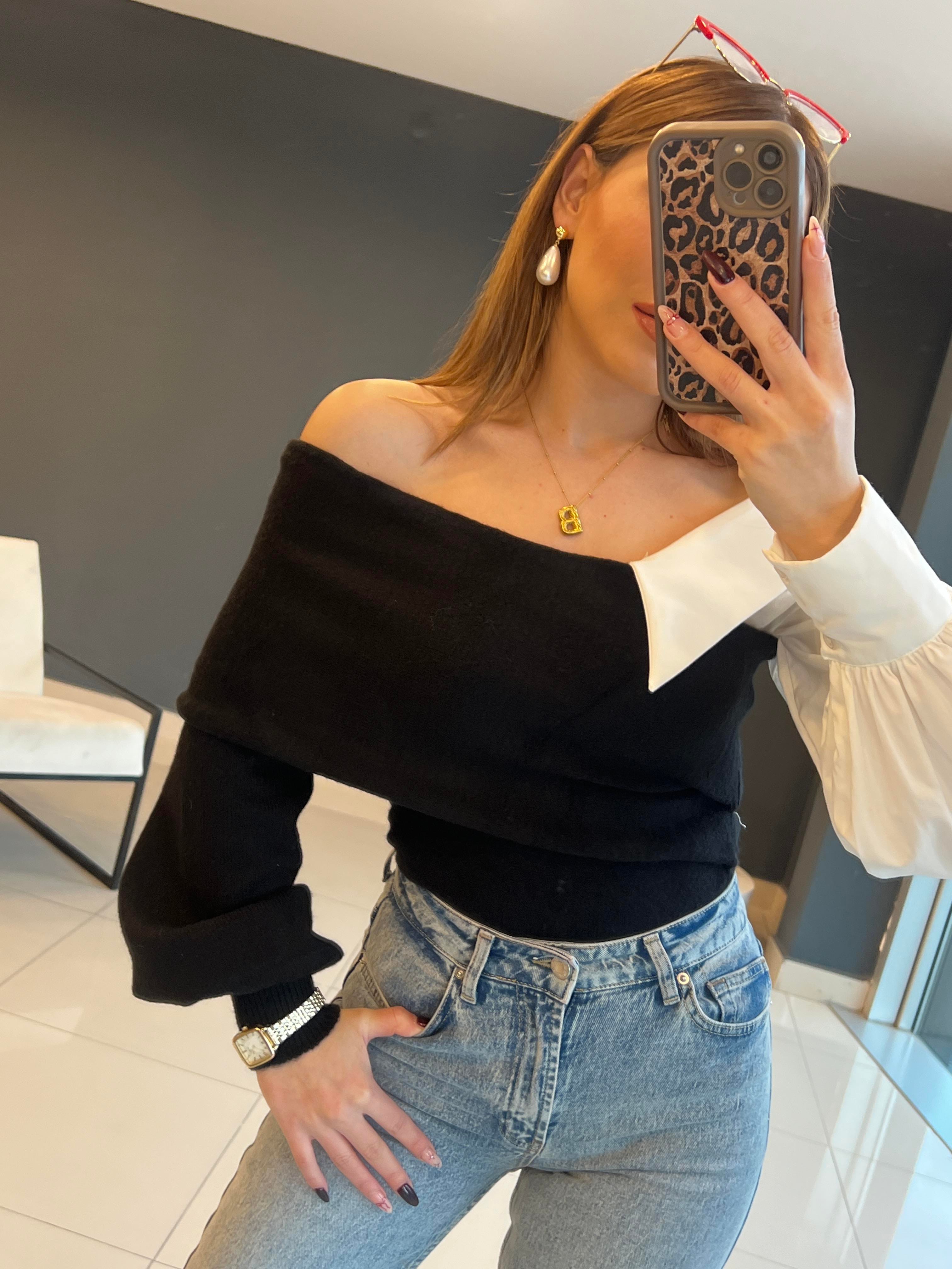 TASARIM KAYIK YAKA TWİST BLUZ