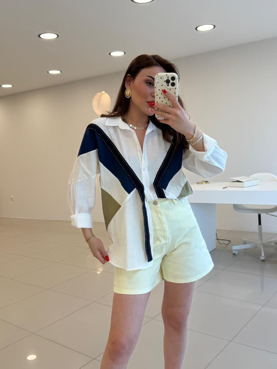 TASARIM RENK GEÇİŞLİ GÖMLEK