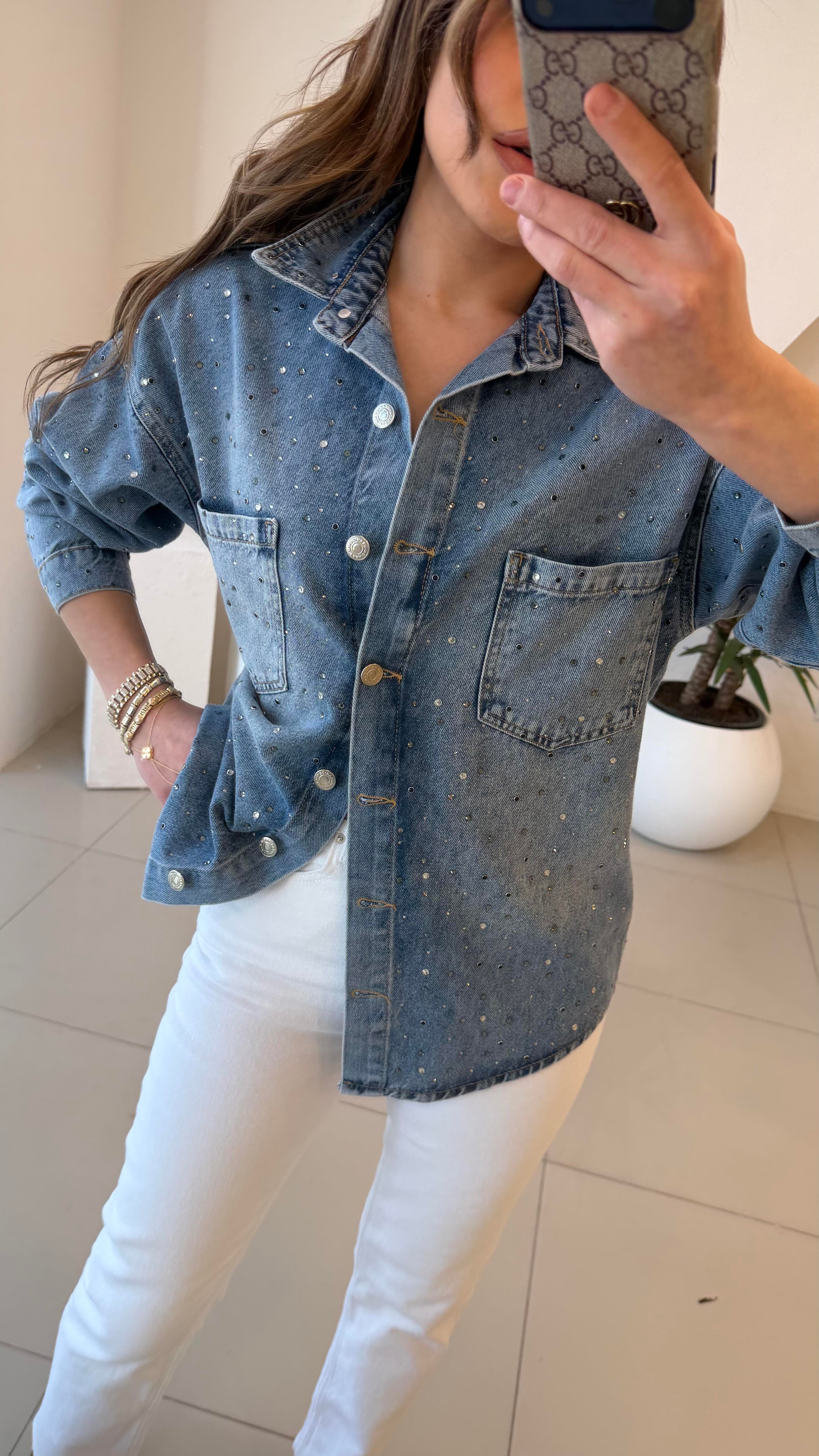 TAŞLI ÖZEL SERİ DENIM CEKET GÖMLEK