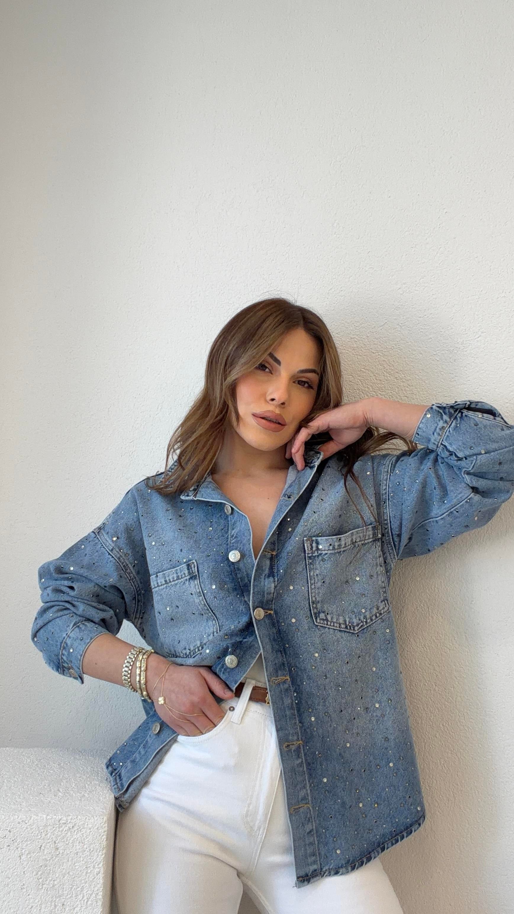 TAŞLI ÖZEL SERİ DENIM CEKET GÖMLEK