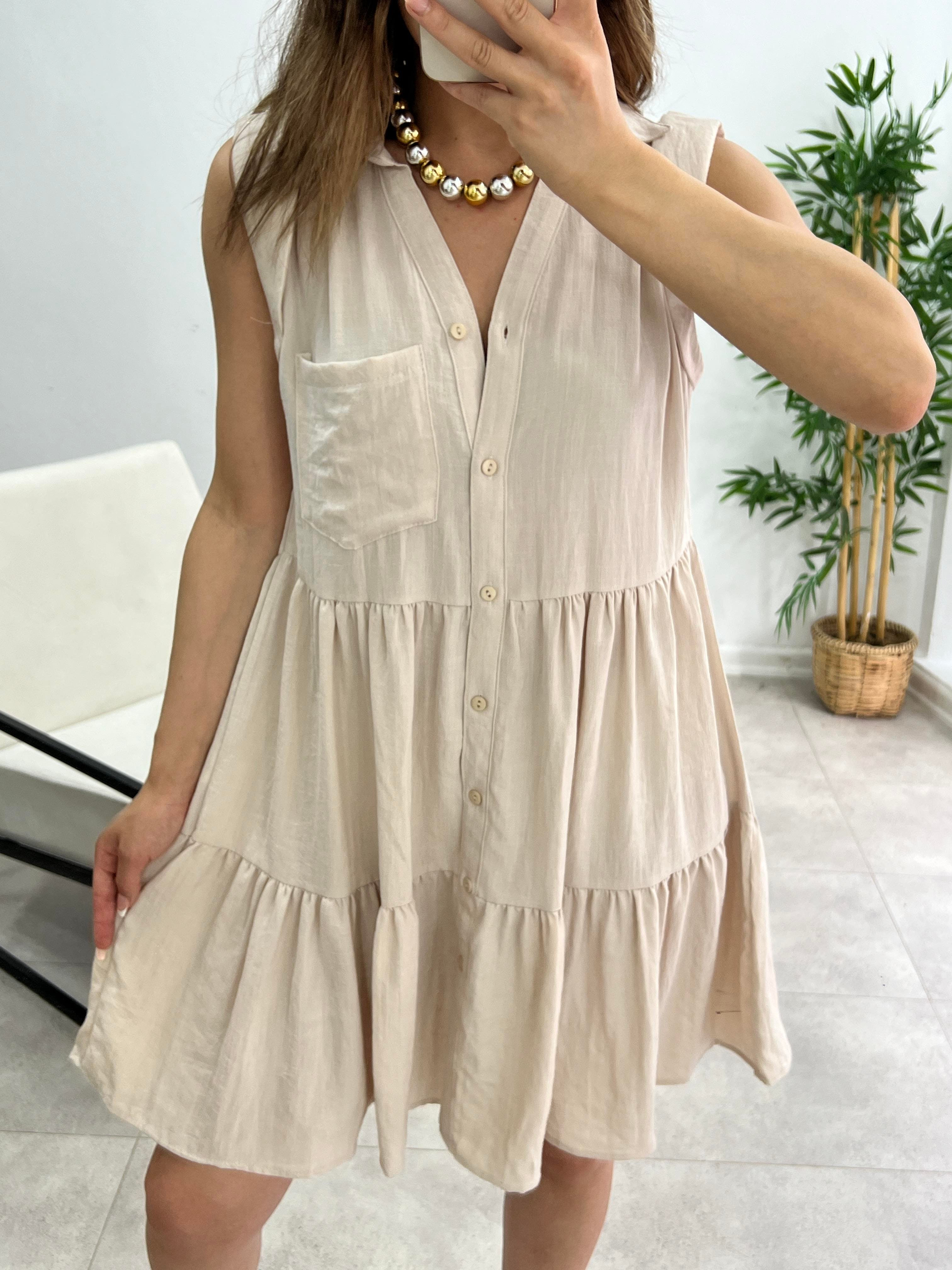 TENSEL GÖMLEK ELBİSE TAŞ