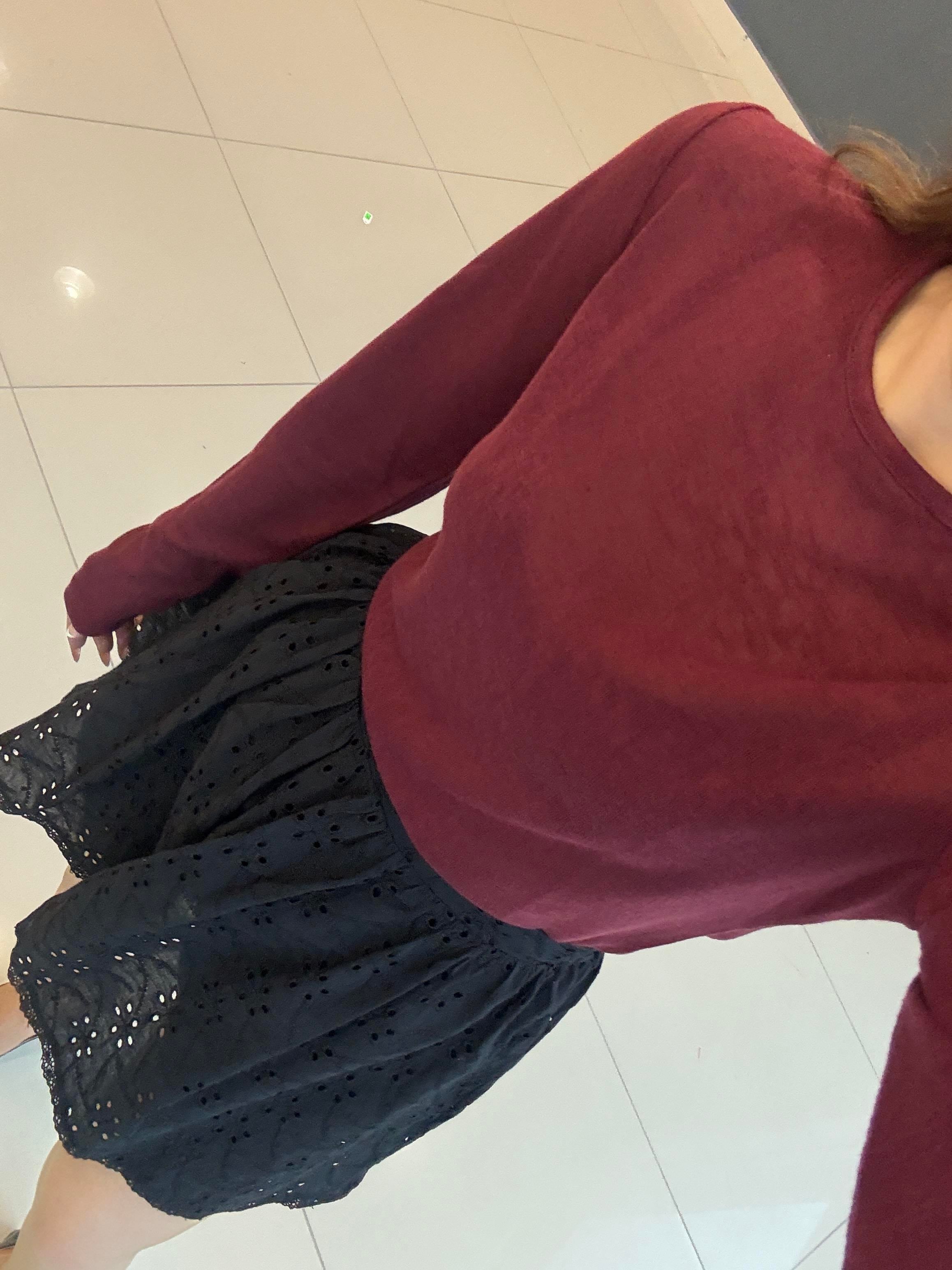 TRANSPARAN BLUZ BORDO