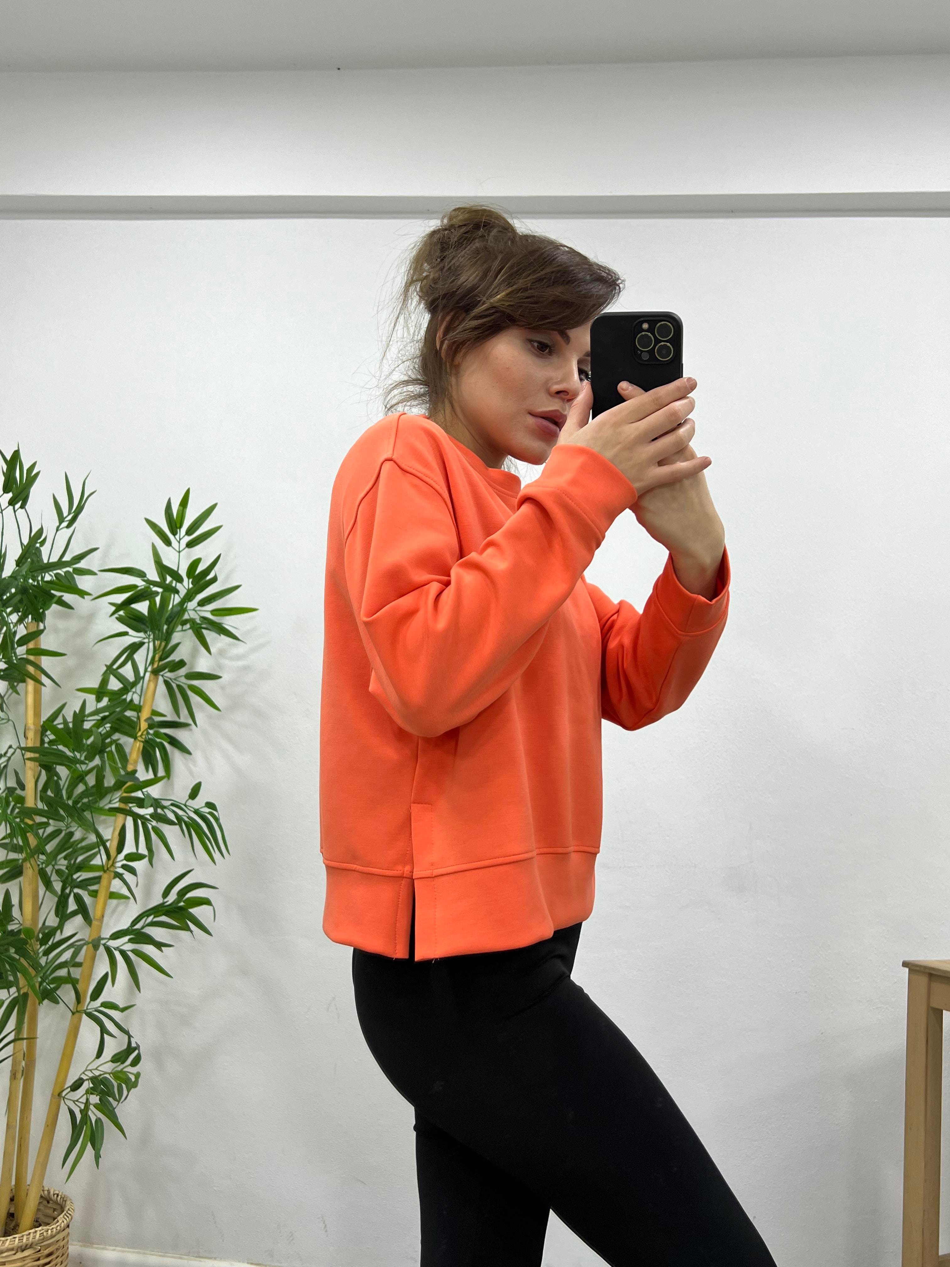TURUNCU OYSHO KUMAŞ SWEAT
