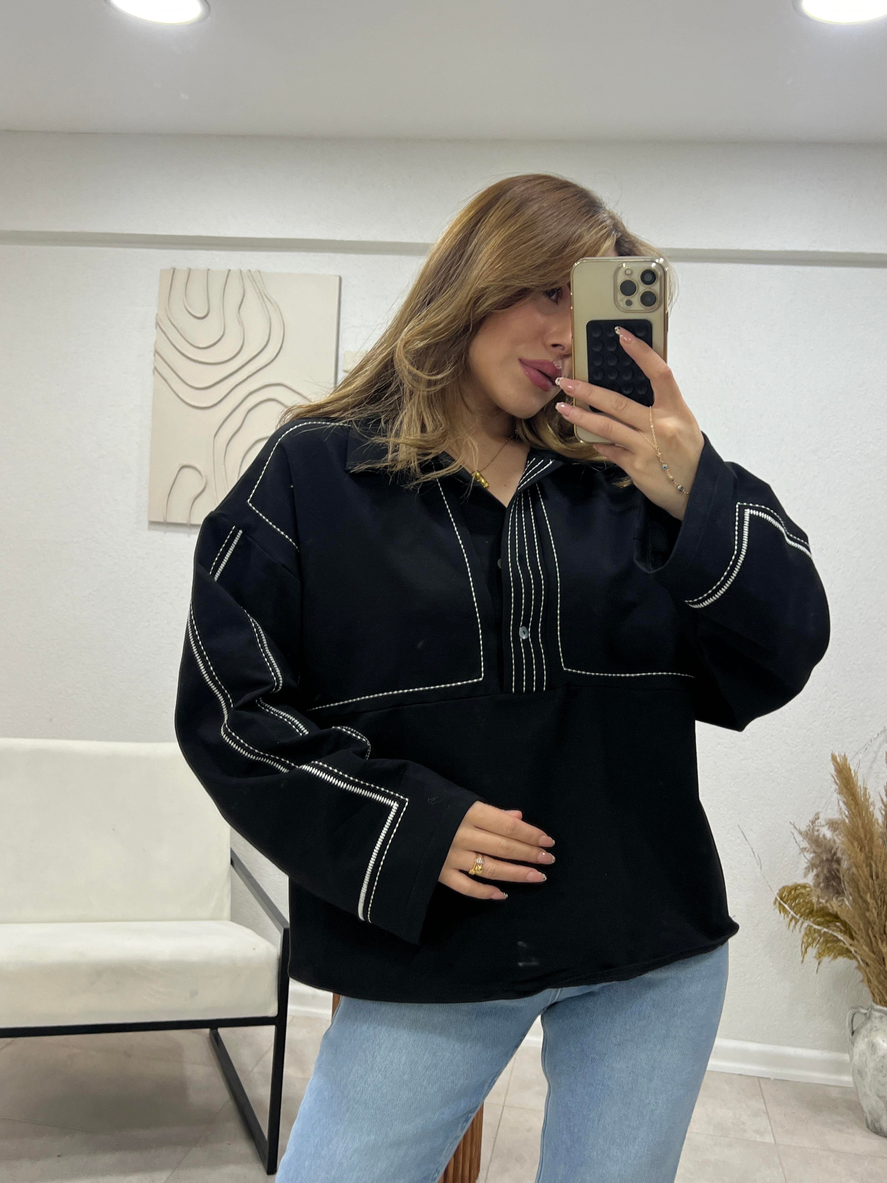 TWİST MODEL DİKİŞLİ SWEAT SİYAH