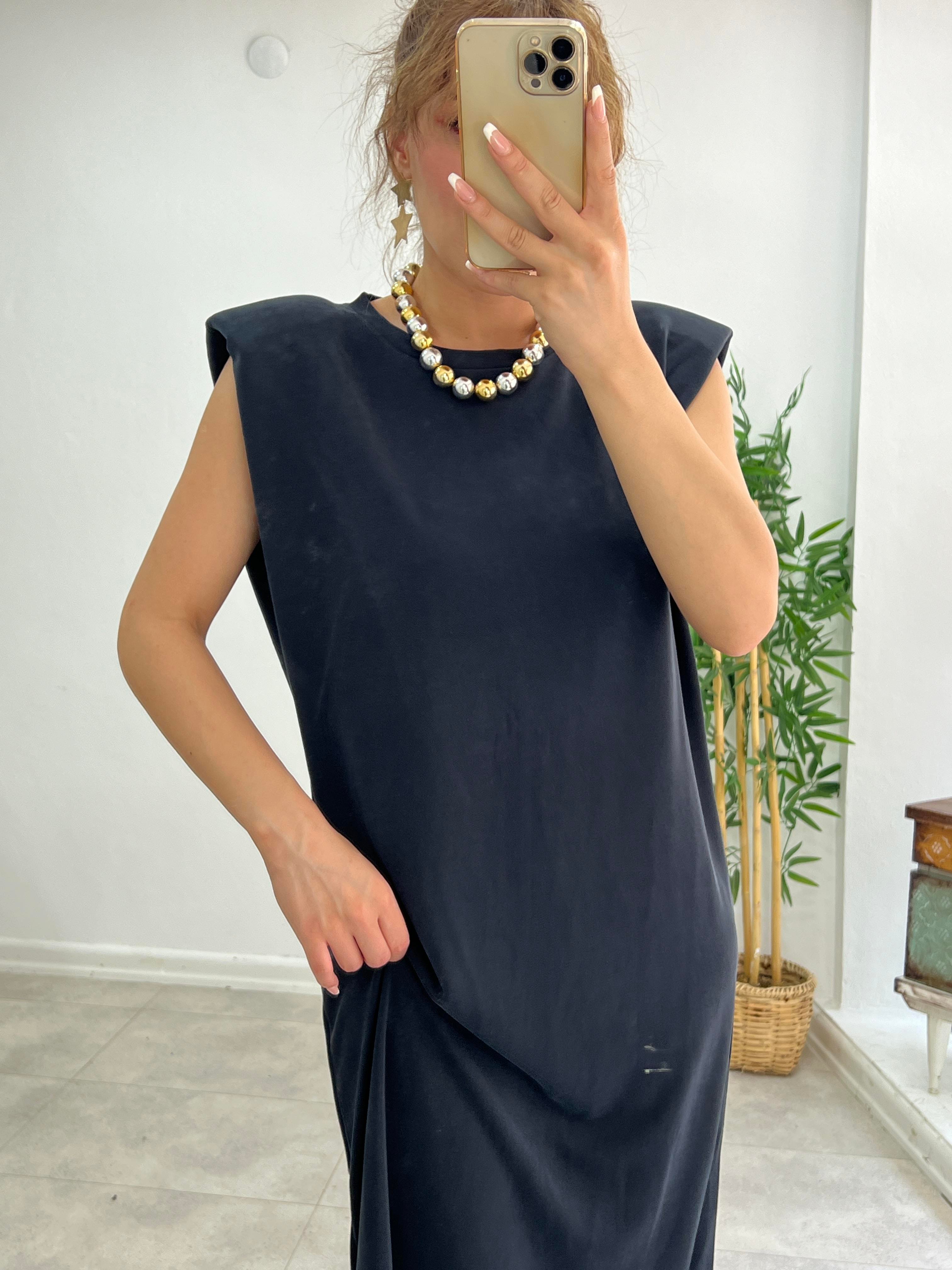 VATKALI MODAL KUMAŞ ELBİSE ANTRASİT