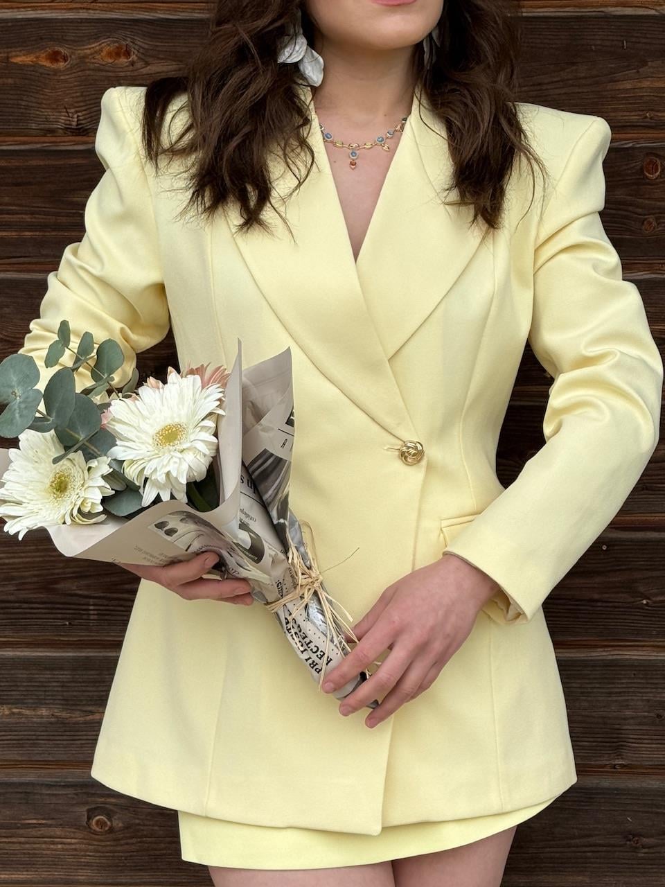 VATKALI TEK DÜĞMELİ BLAZER CEKET