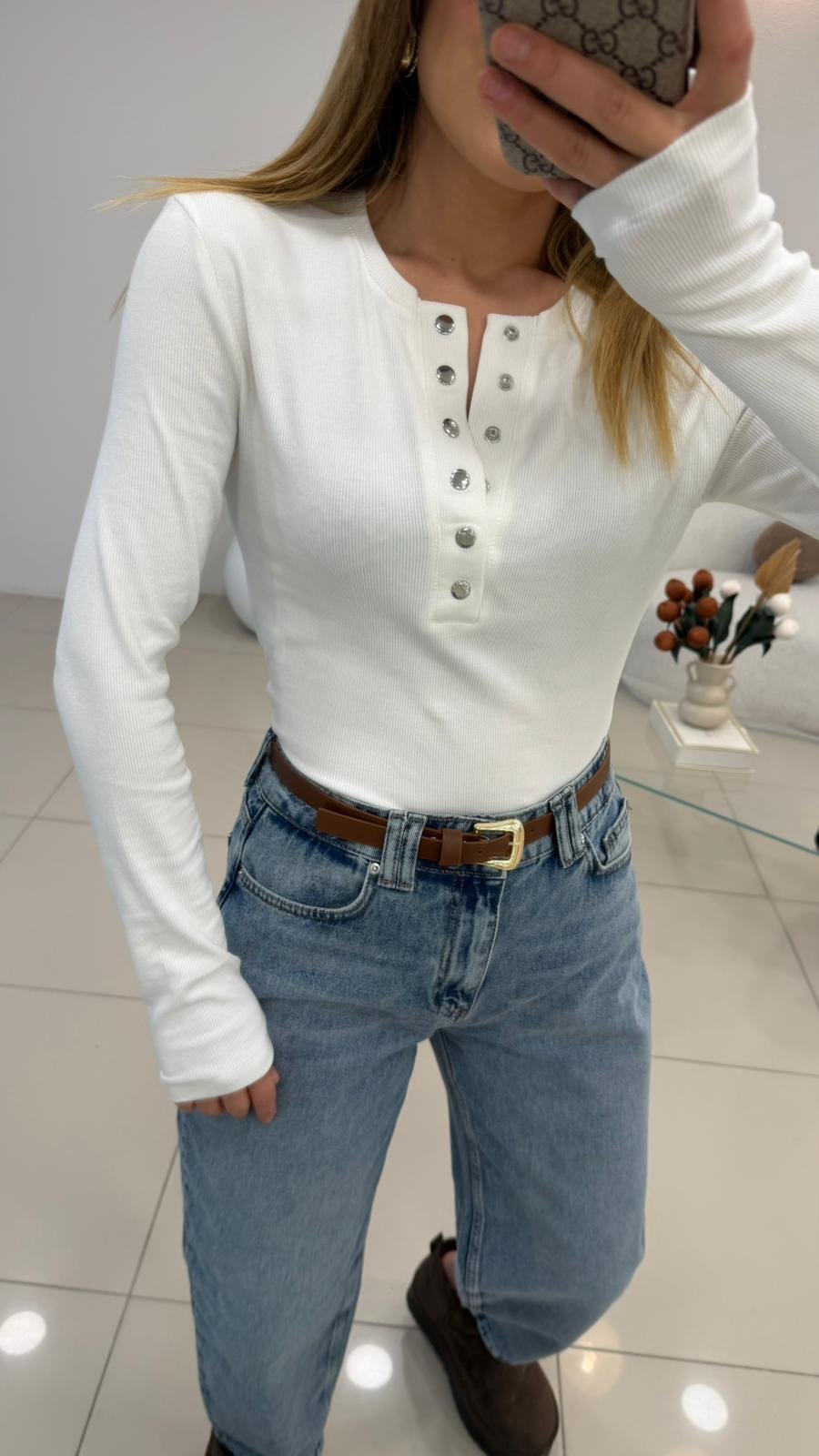 YAKA ÇITÇITLI BADY BEYAZ