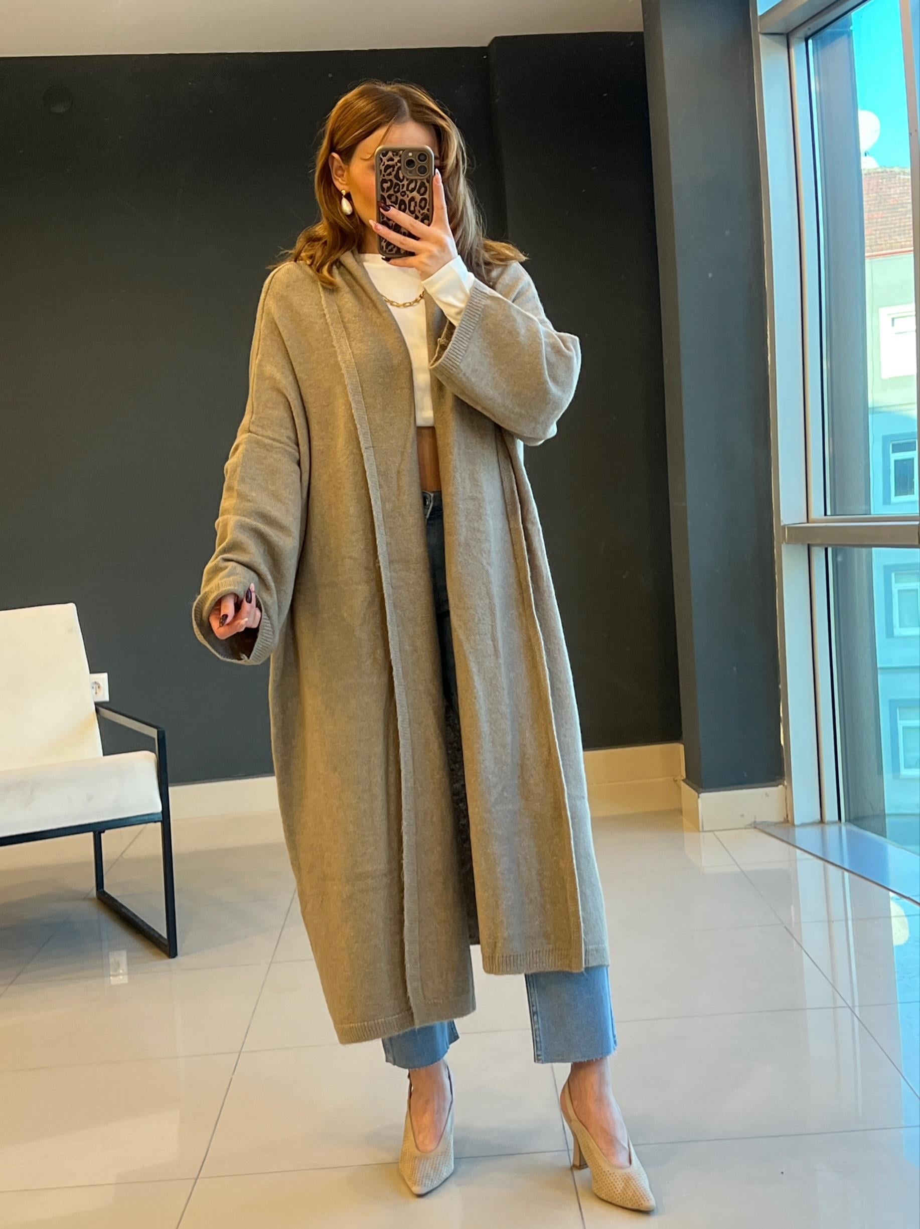 YAKALI CAMEL UZUN HIRKA