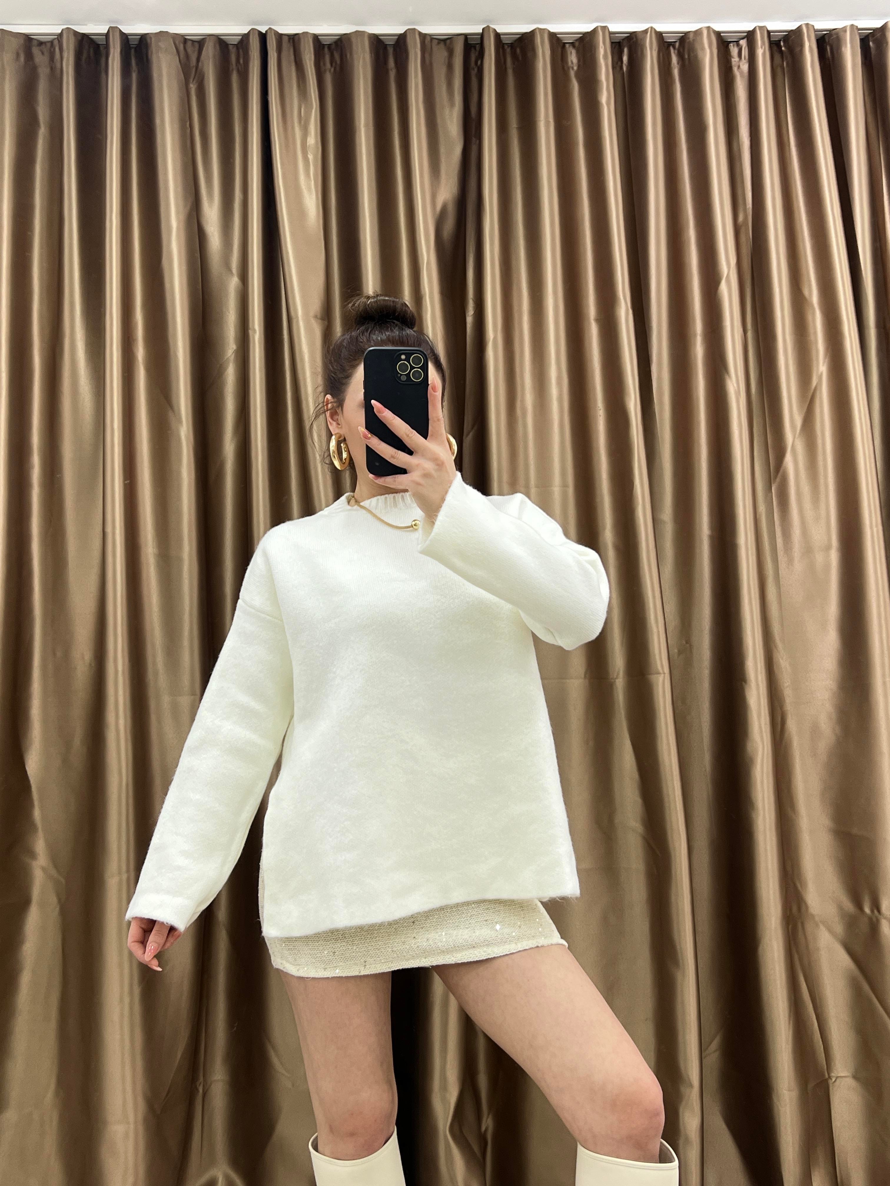 YANDAN YIRTMAÇLI DUBLE KOL TRİKO