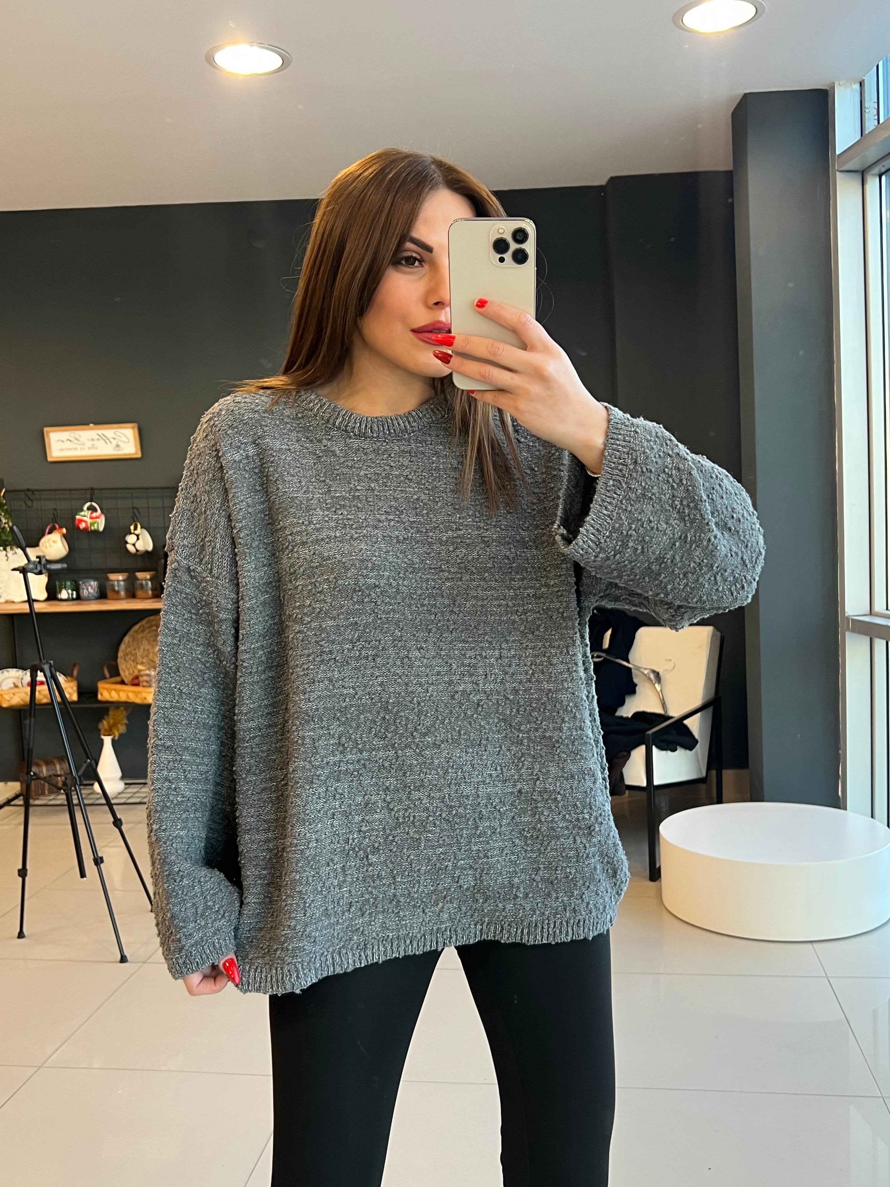 YUMUŞAK DOKULU BASİC KAZAK GRİ