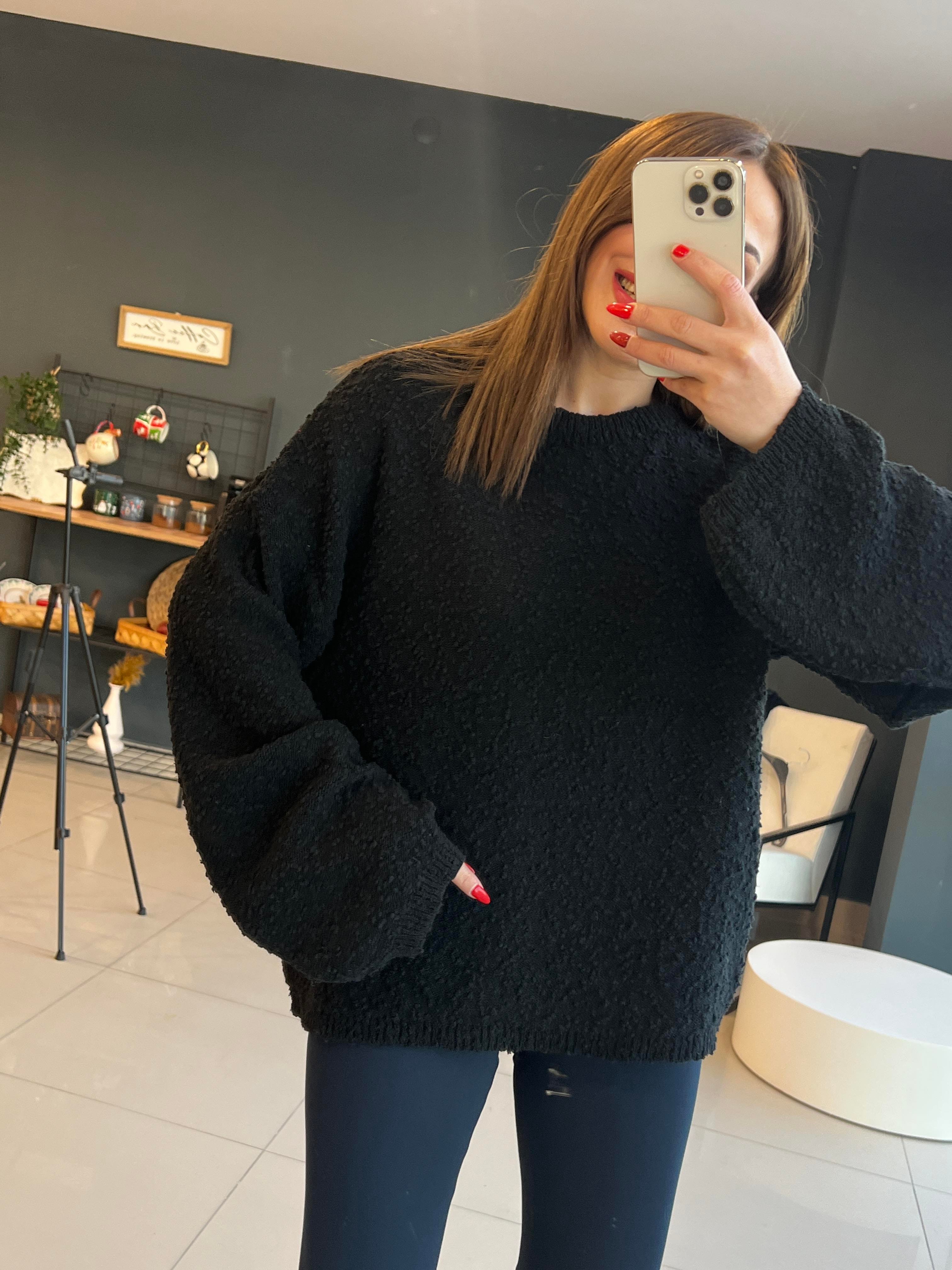 YUMUŞAK DOKULU BASİC KAZAK SİYAH