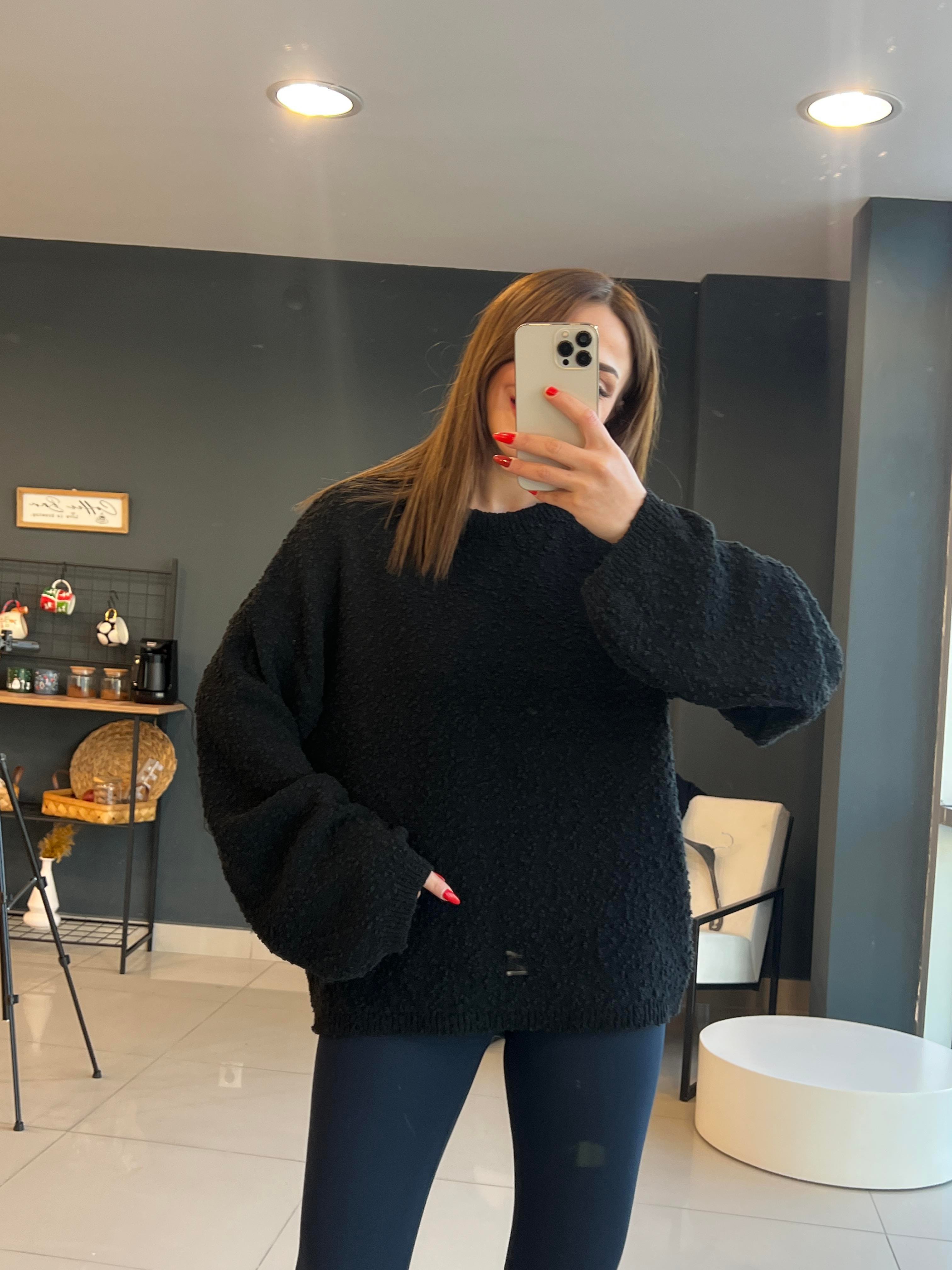 YUMUŞAK DOKULU BASİC KAZAK SİYAH