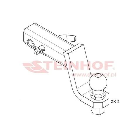 Amerikan Tip Kare Tipi Çeki Demiri Topuzu 50 mm Uzun