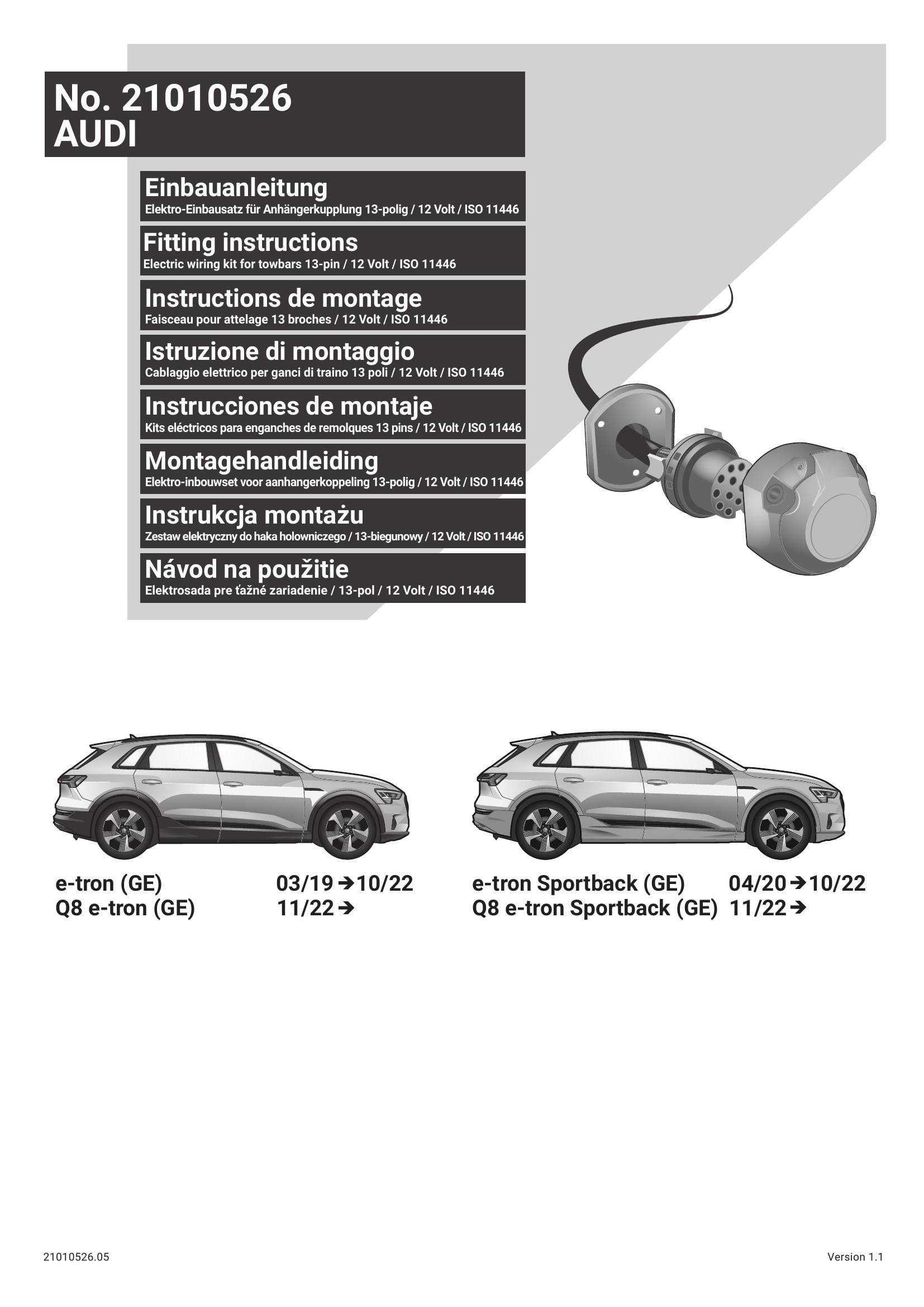 Audi E-Tron GE / E-Tron Sportback Orijinal Tesisat