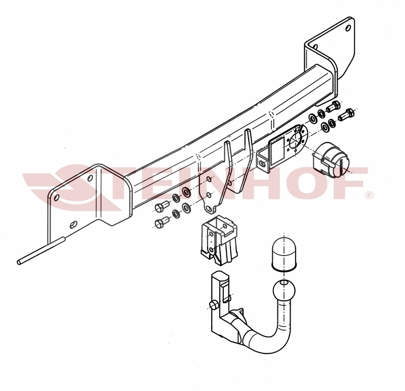 BMW 3 Seria 2005-2012 Dikey Sökülebilir  Çeki Demiri  Sedan , (E90)